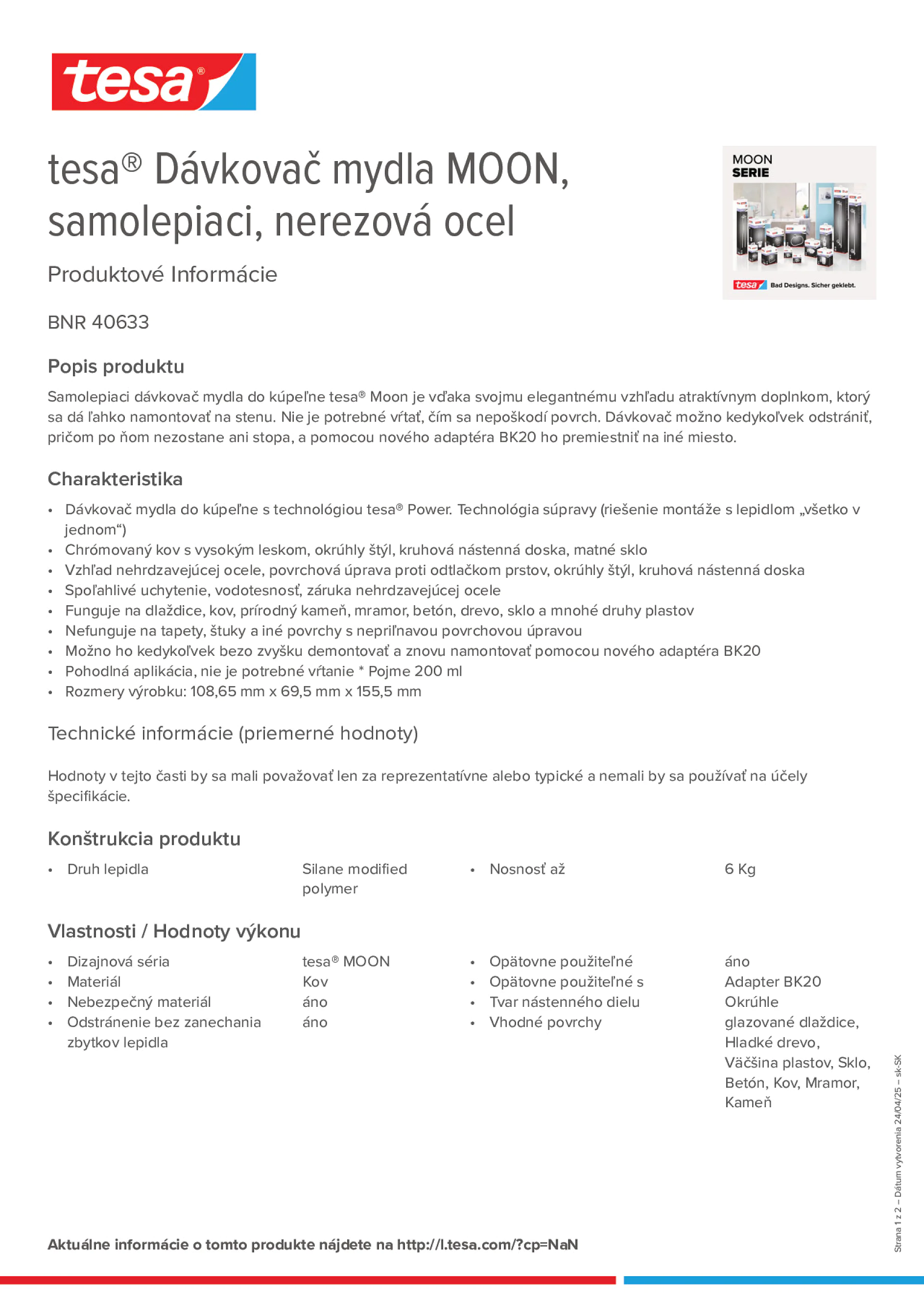 Product information_tesa® 40633_sk-SK