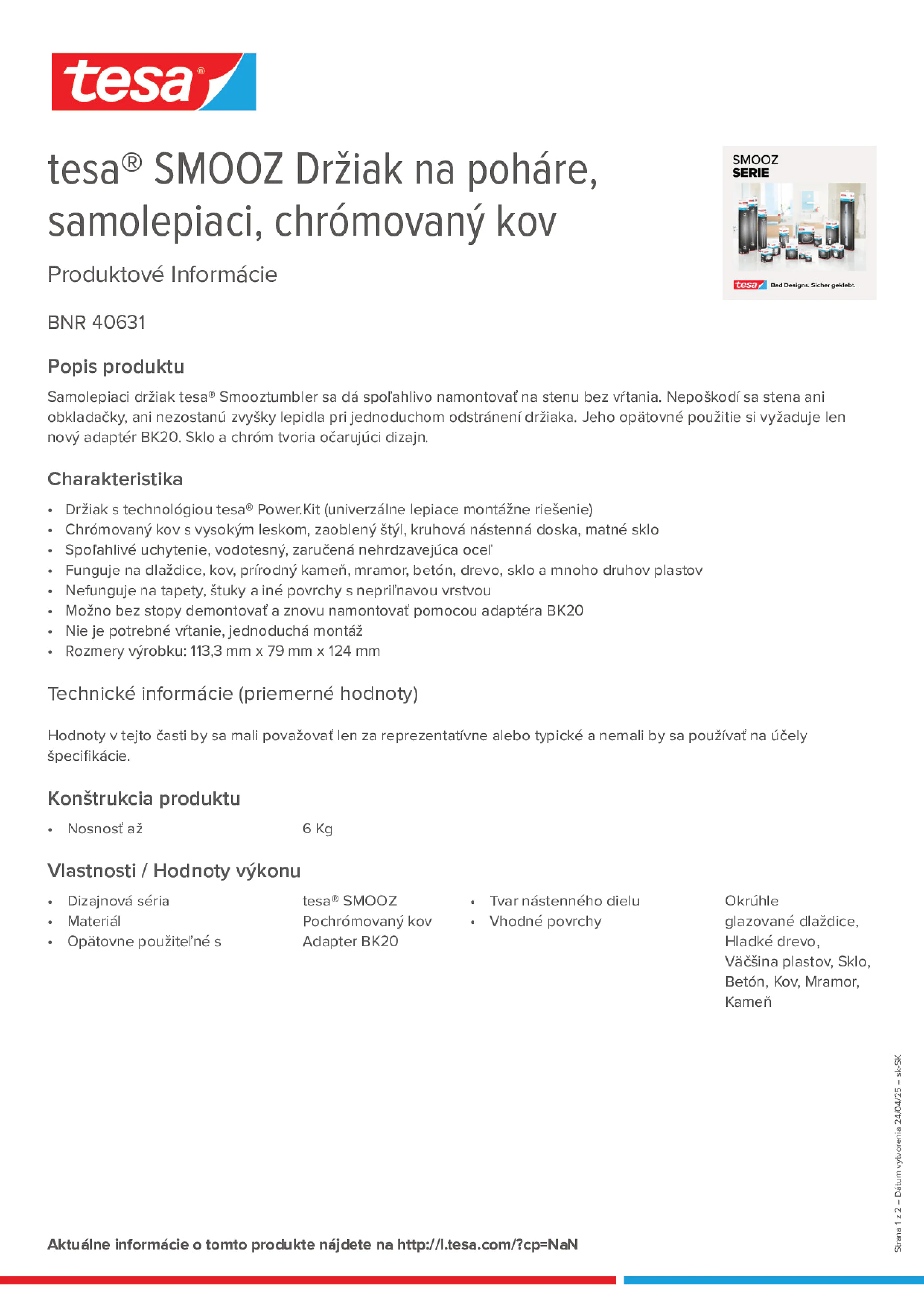 Product information_tesa® 40631_sk-SK