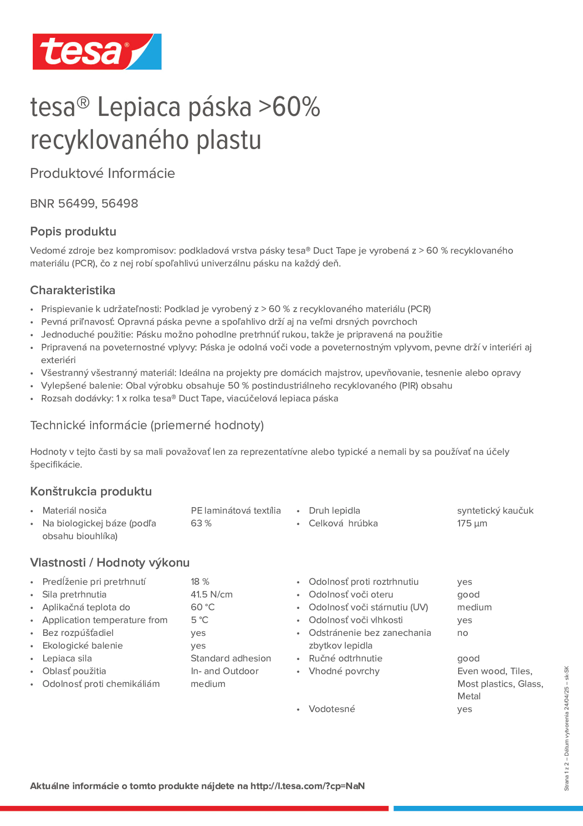 Product information_tesa® 04615_sk-SK