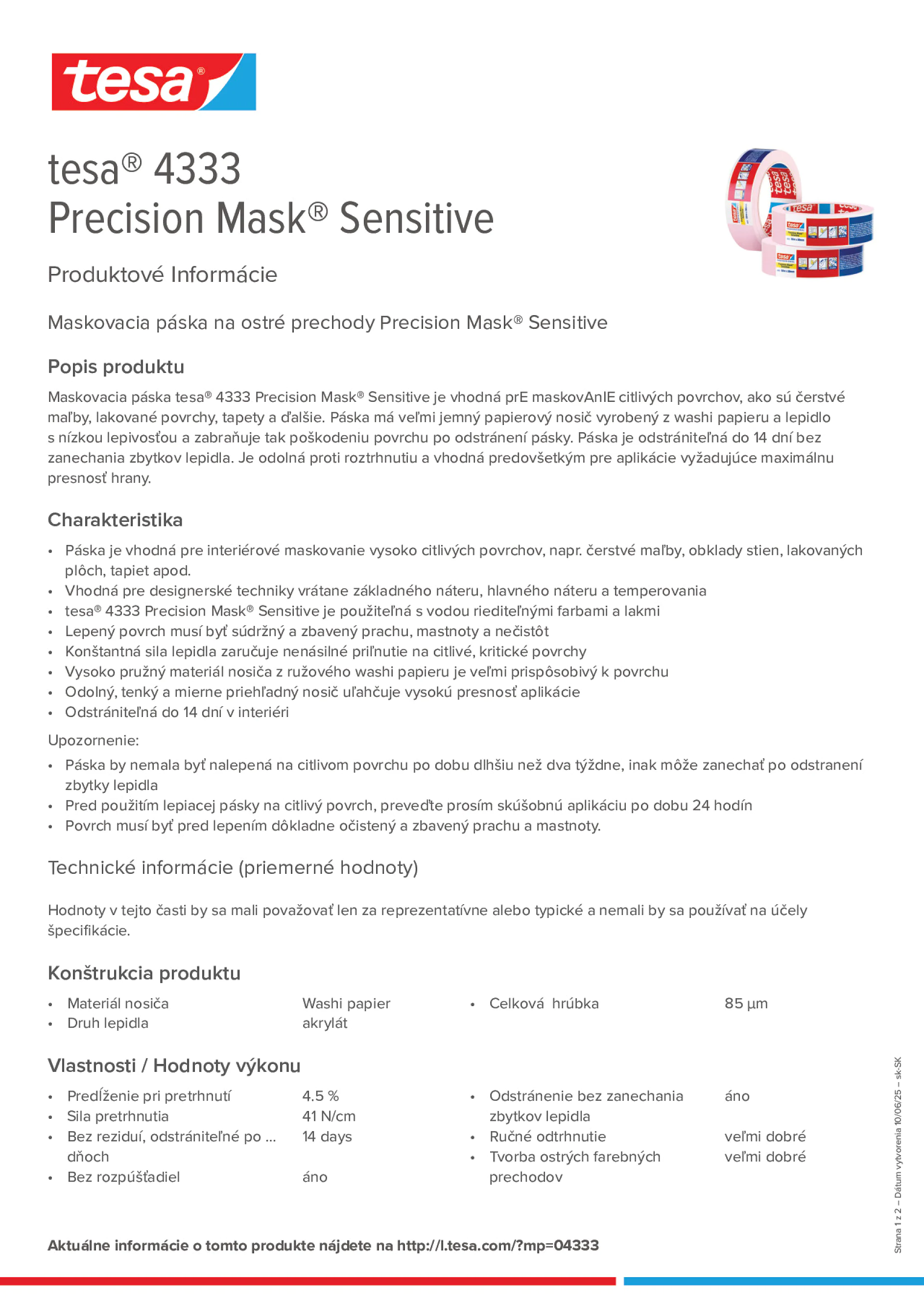 Product information_tesa® 04333_sk-SK