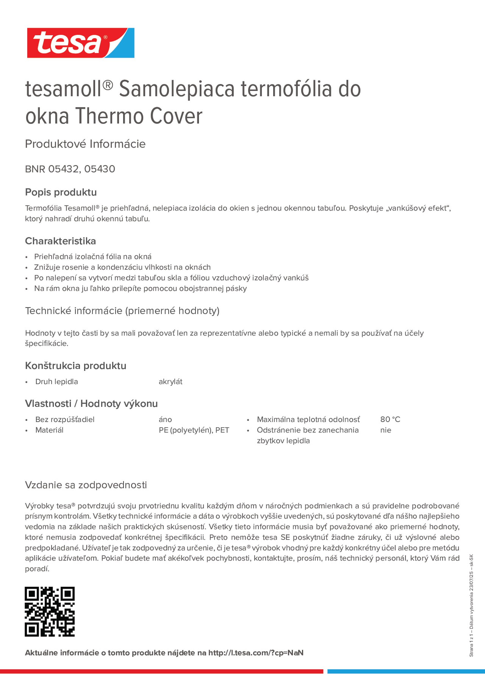 Product information_tesamoll® 5430_sk-SK