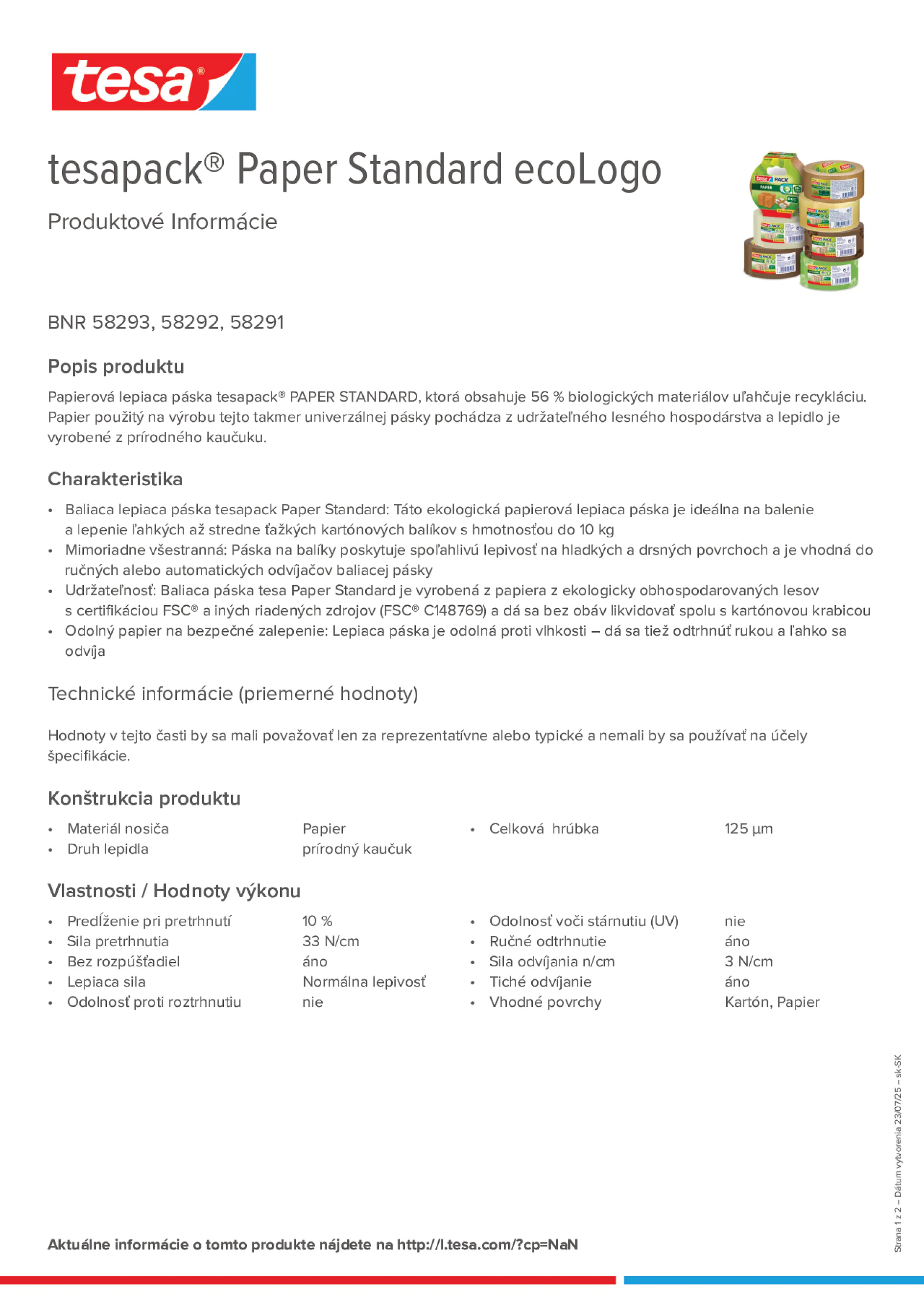 Product information_tesapack® 58293_sk-SK
