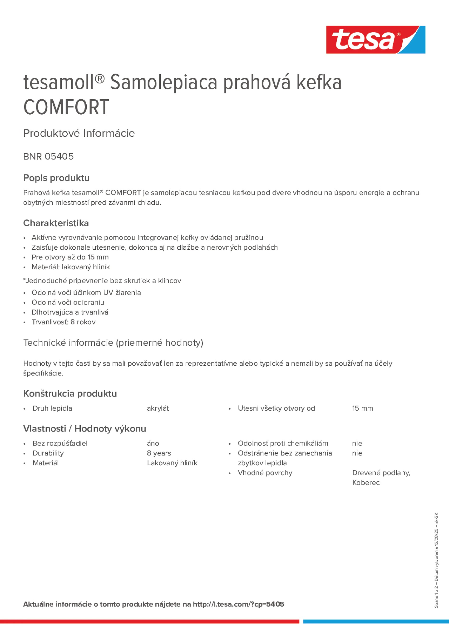 Product information_tesamoll® 05405_sk-SK