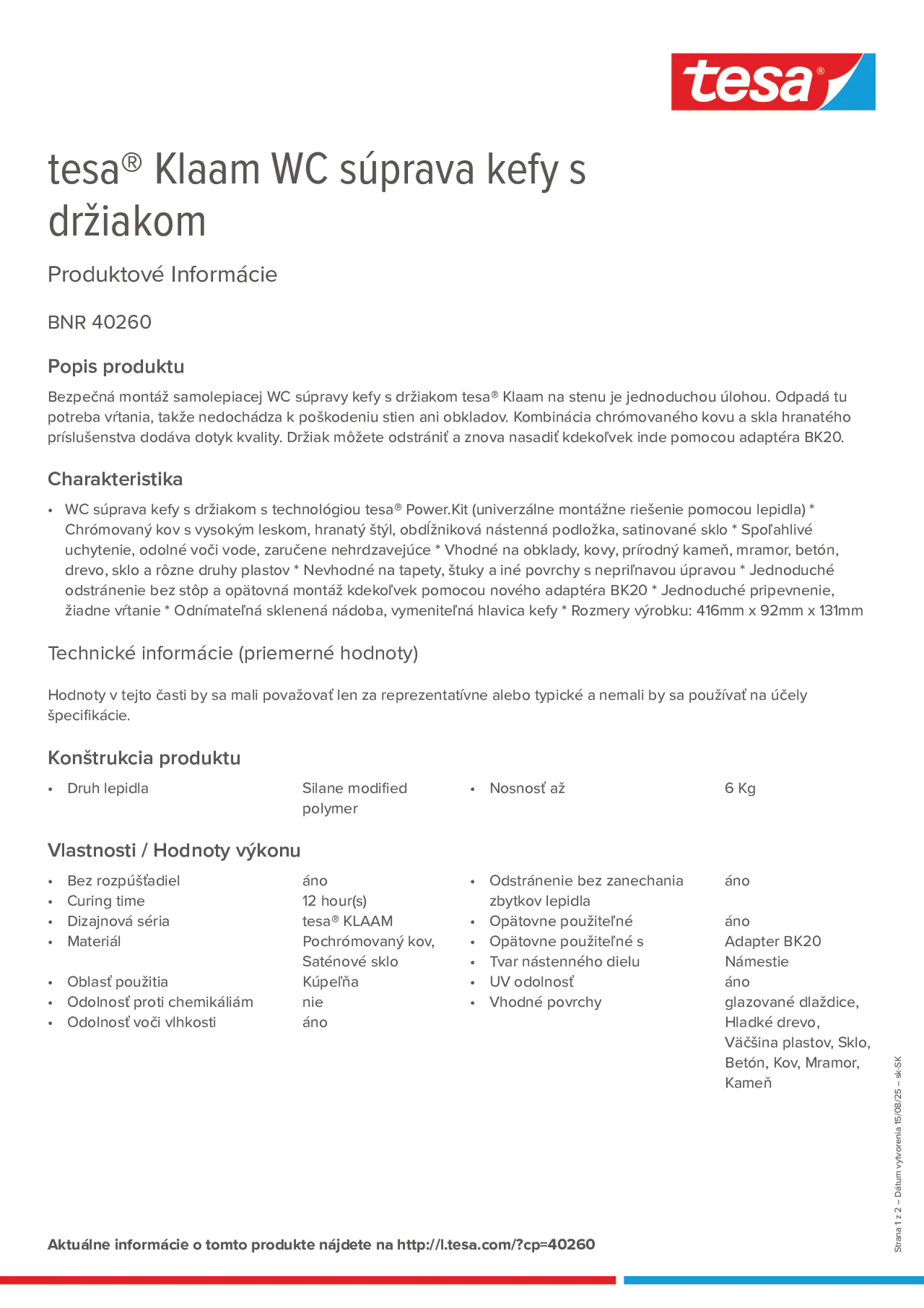 Product information_tesa® 40260_sk-SK