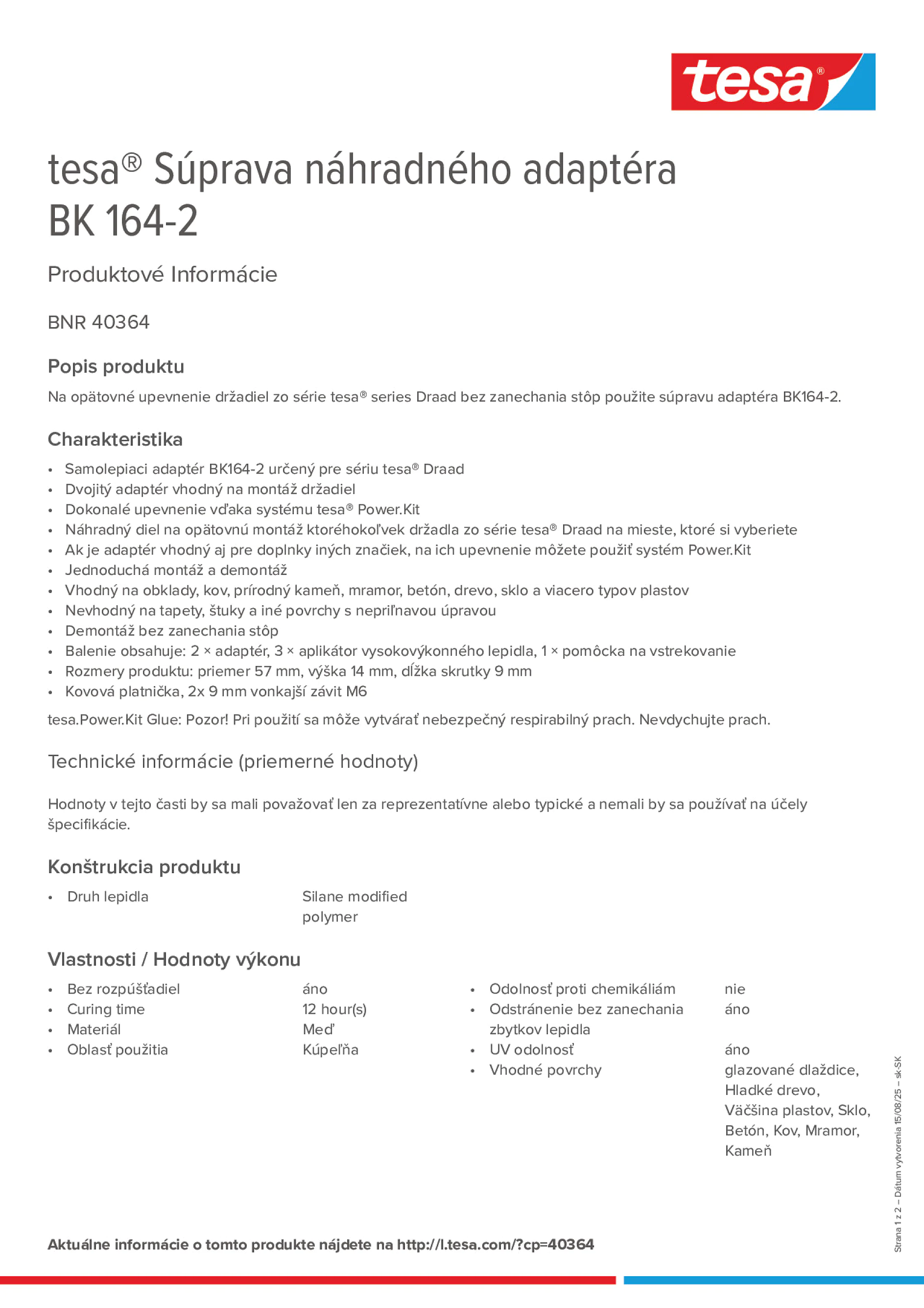 Product information_tesa® 40364_sk-SK