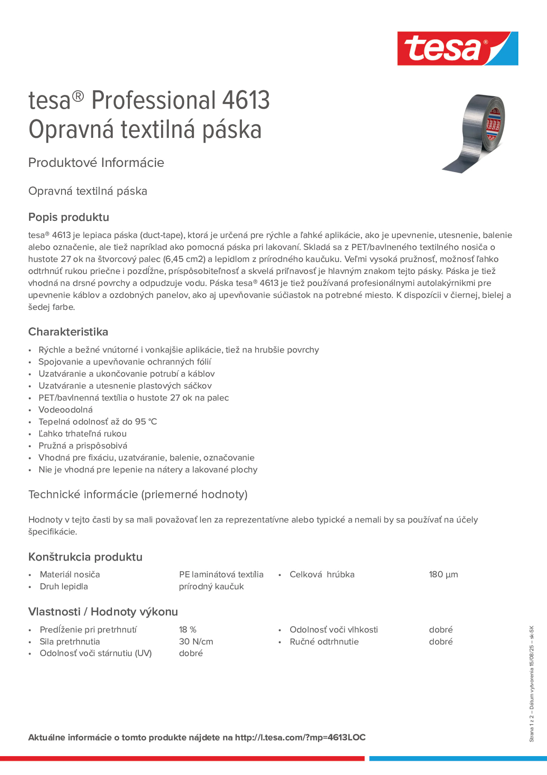 Product information_tesa® Professional 04613_sk-SK