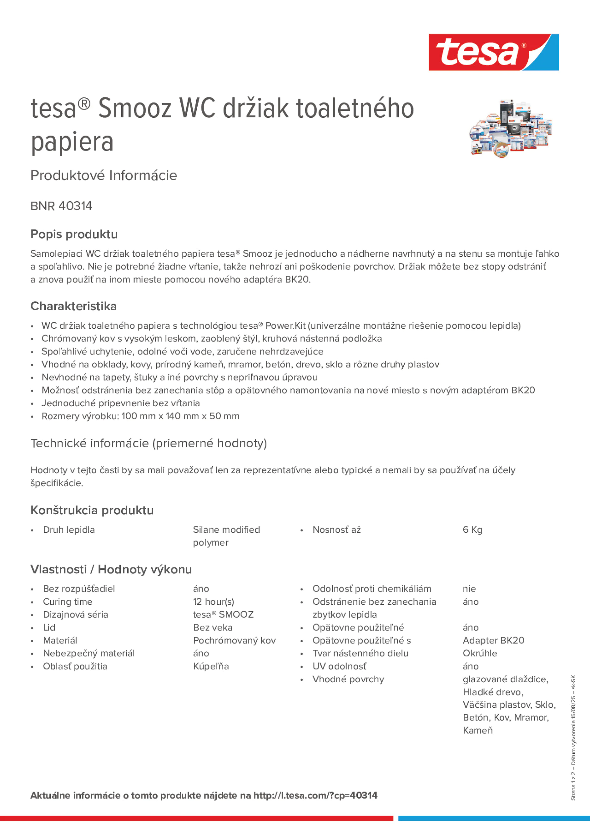 Product information_tesa® 40314_sk-SK