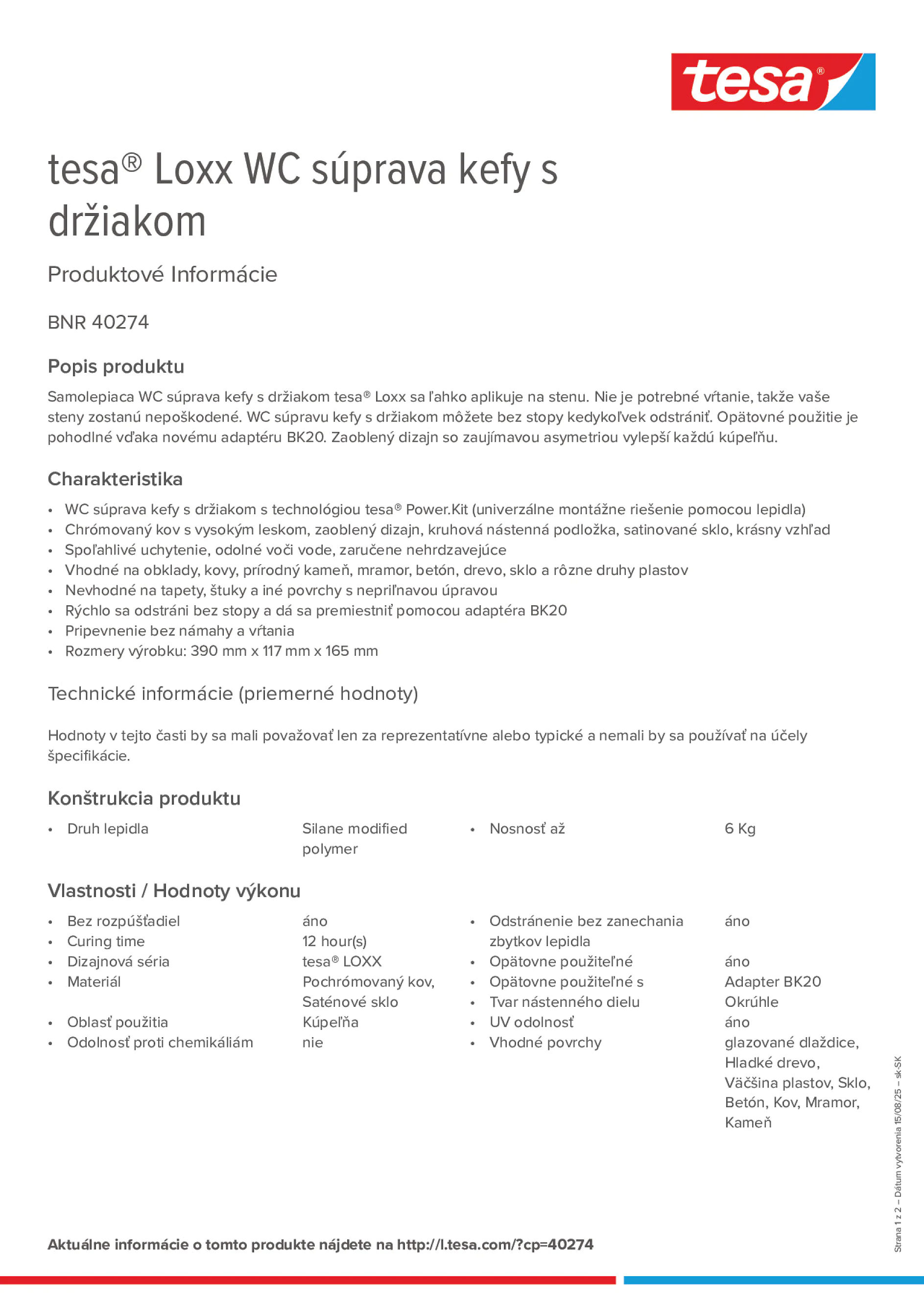 Product information_tesa® 40274_sk-SK