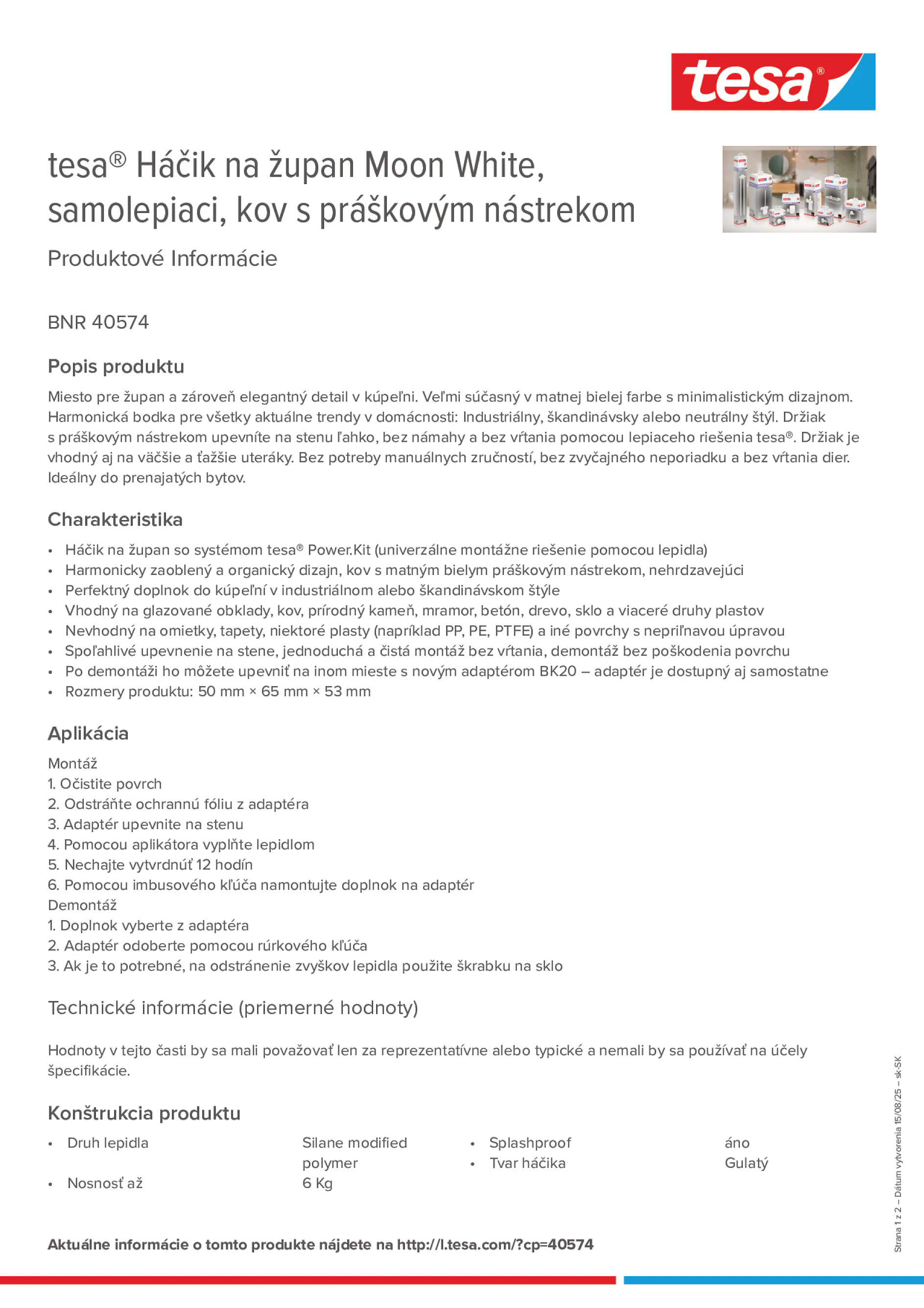 Product information_tesa® 40574_sk-SK