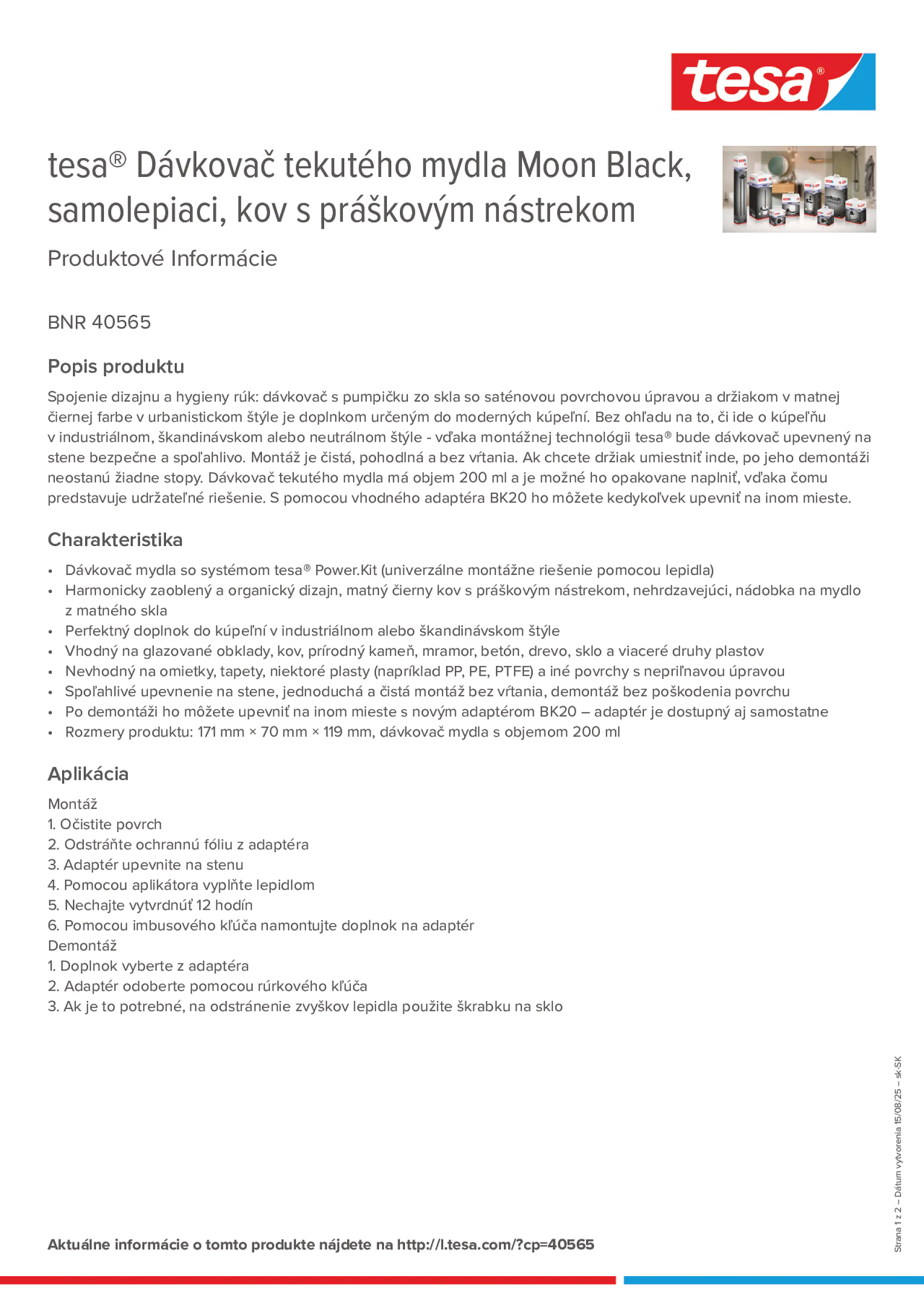 Product information_tesa® 40565_sk-SK