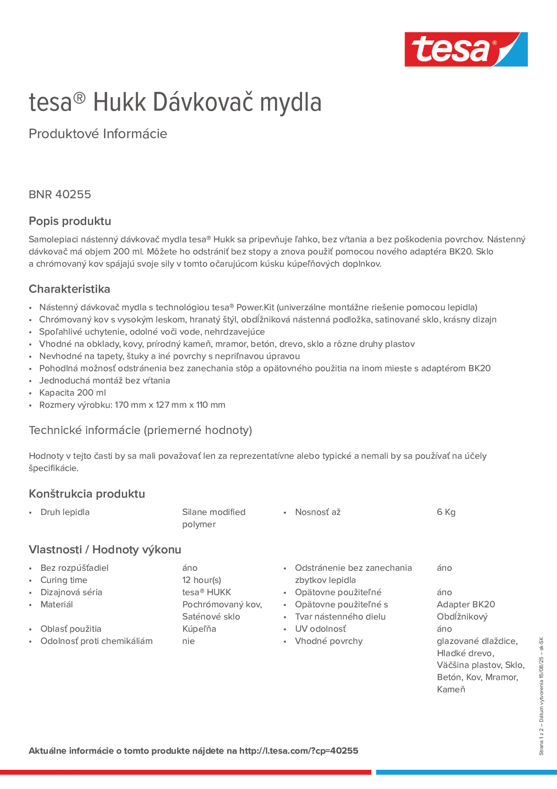 Product information_tesa® 40255_sk-SK