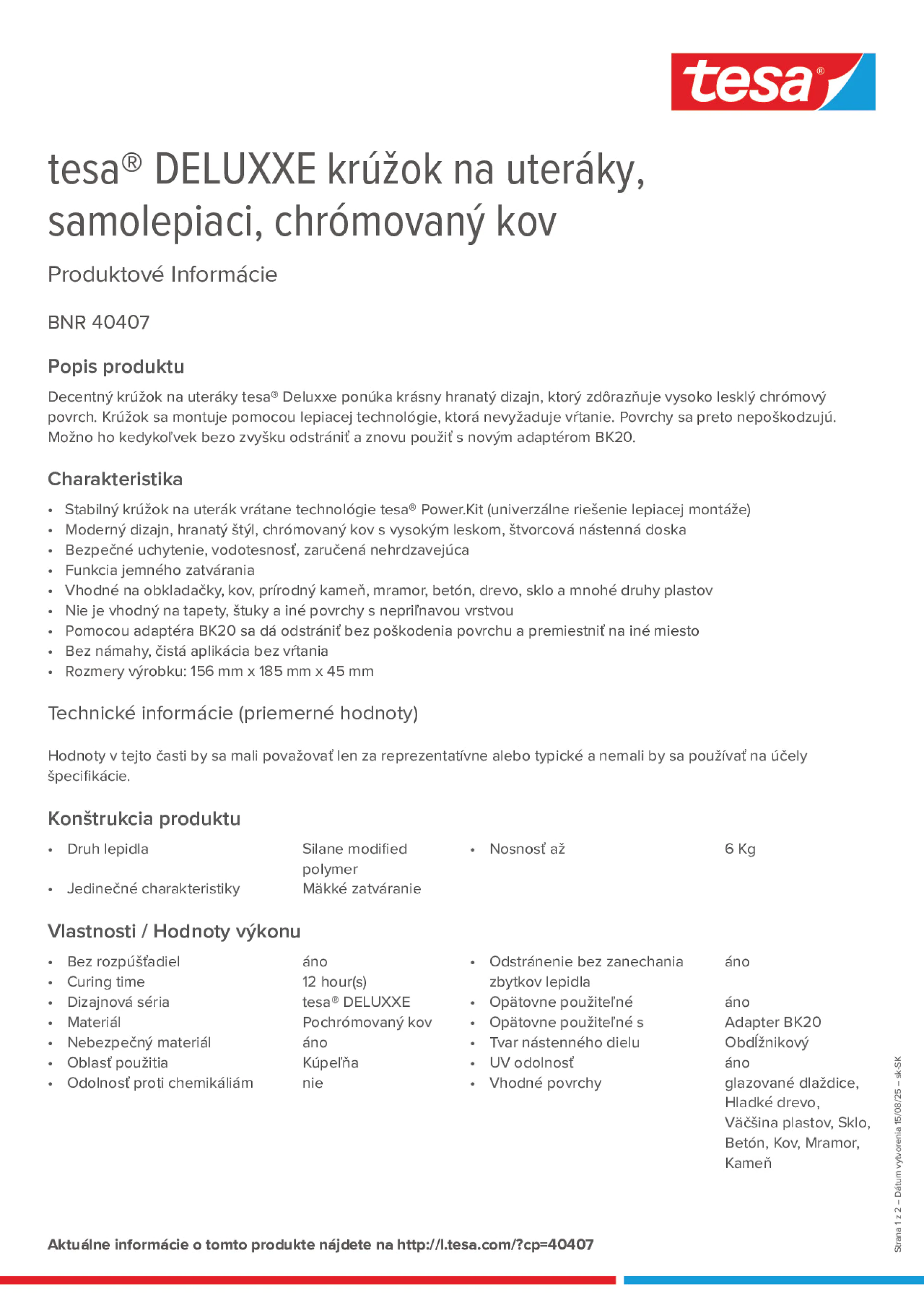 Product information_tesa® 40407_sk-SK