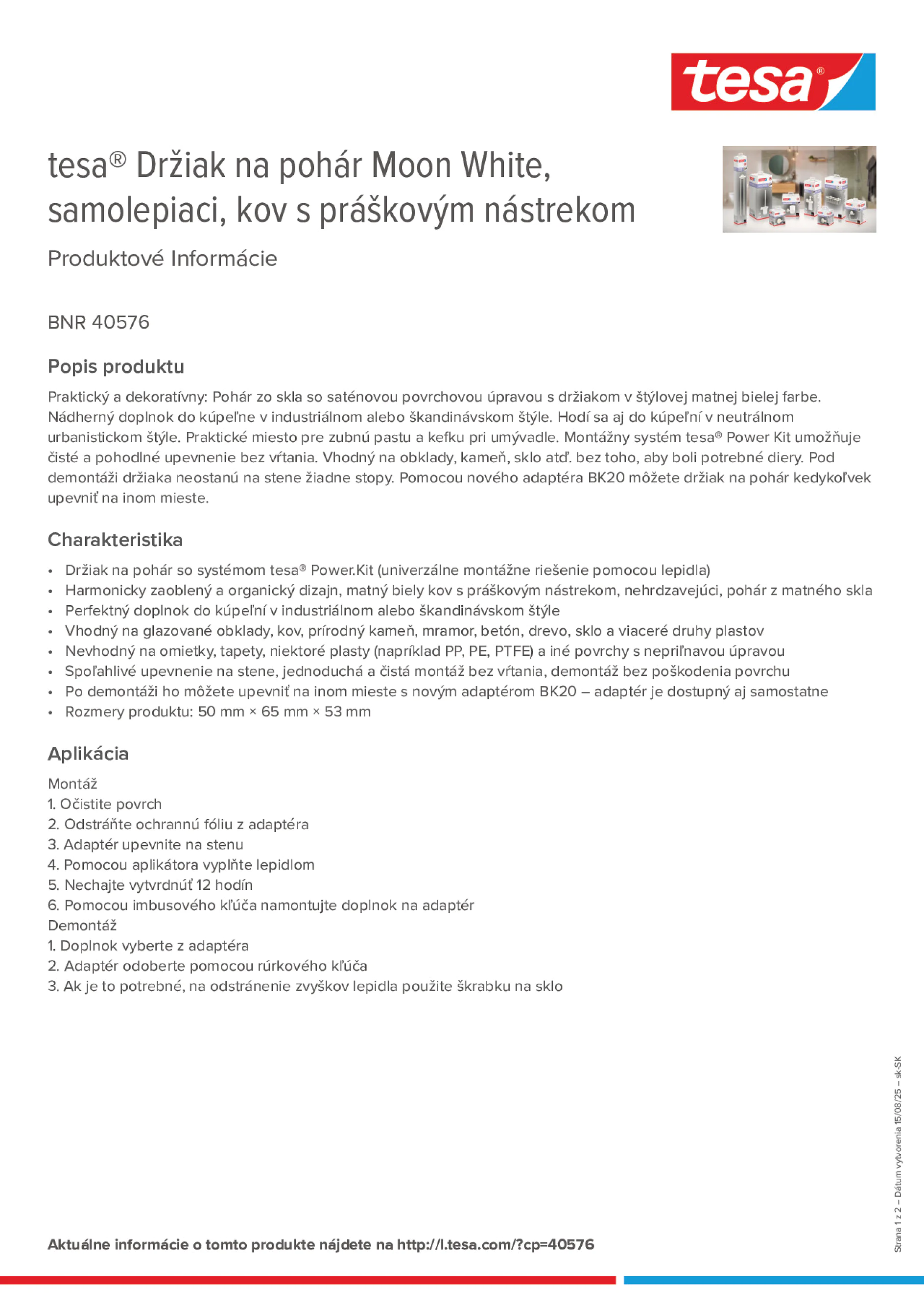 Product information_tesa® 40576_sk-SK