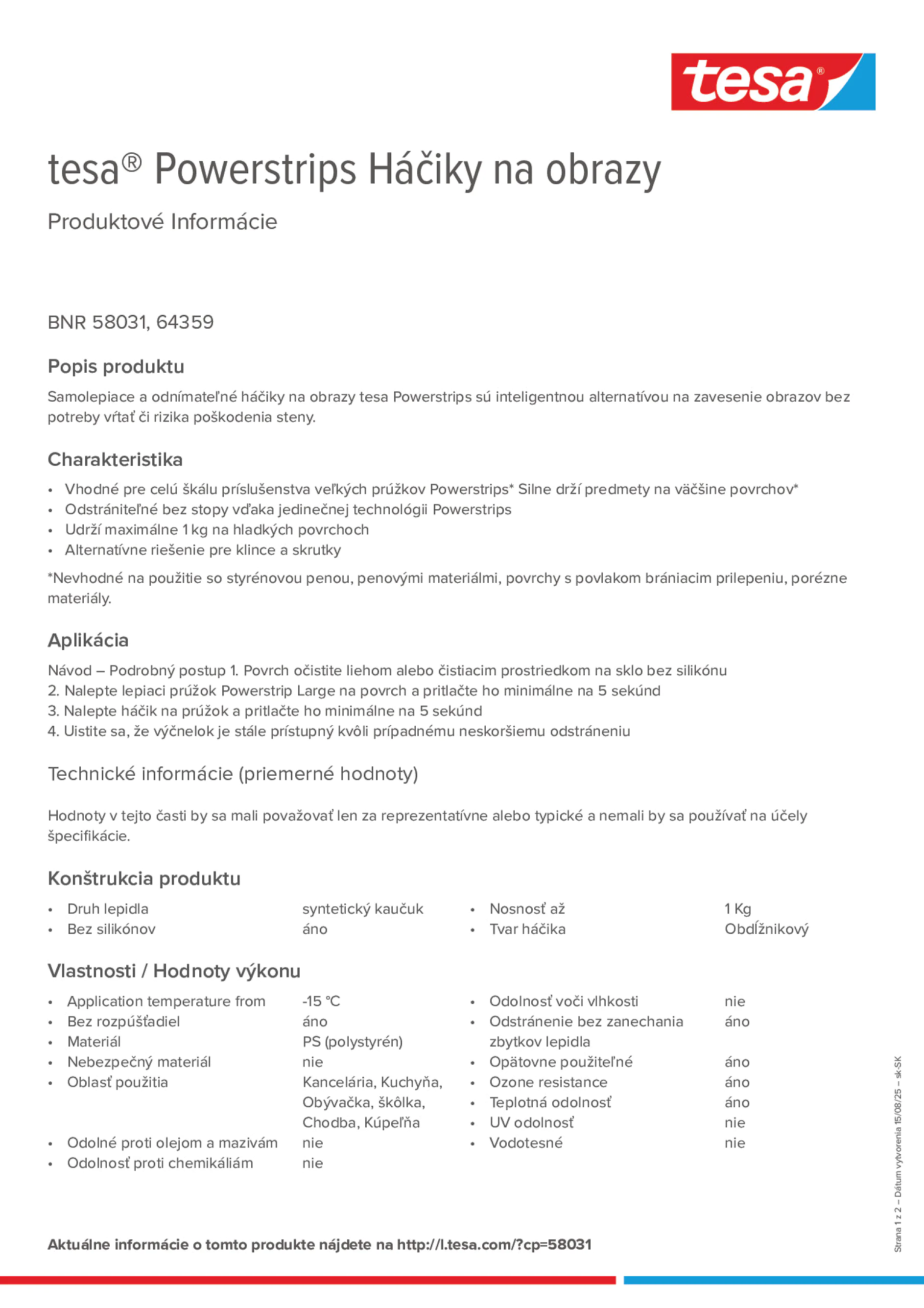 Product information_tesa® Powerstrips 58031_sk-SK