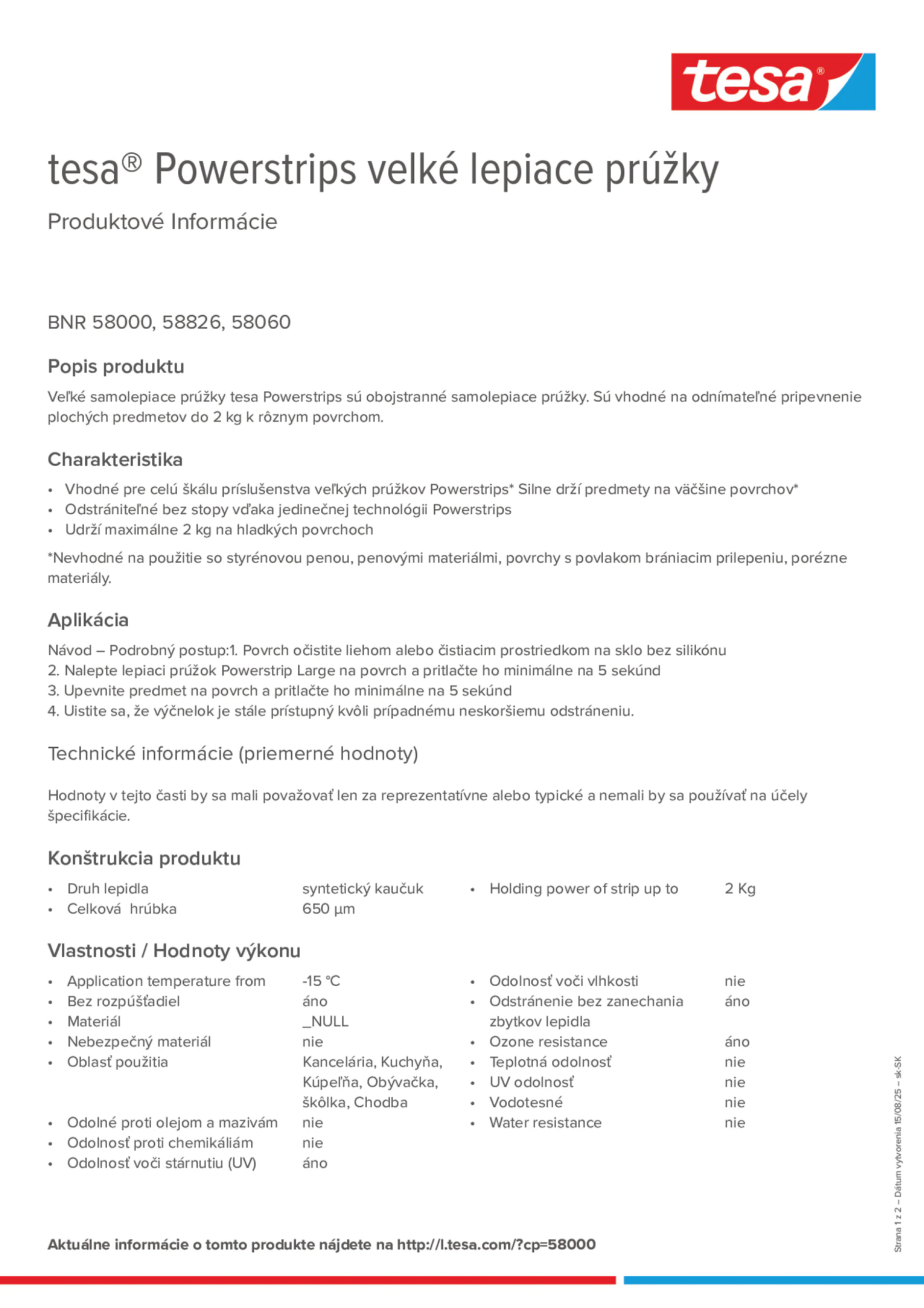 Product information_tesa® Powerstrips 58060_sk-SK
