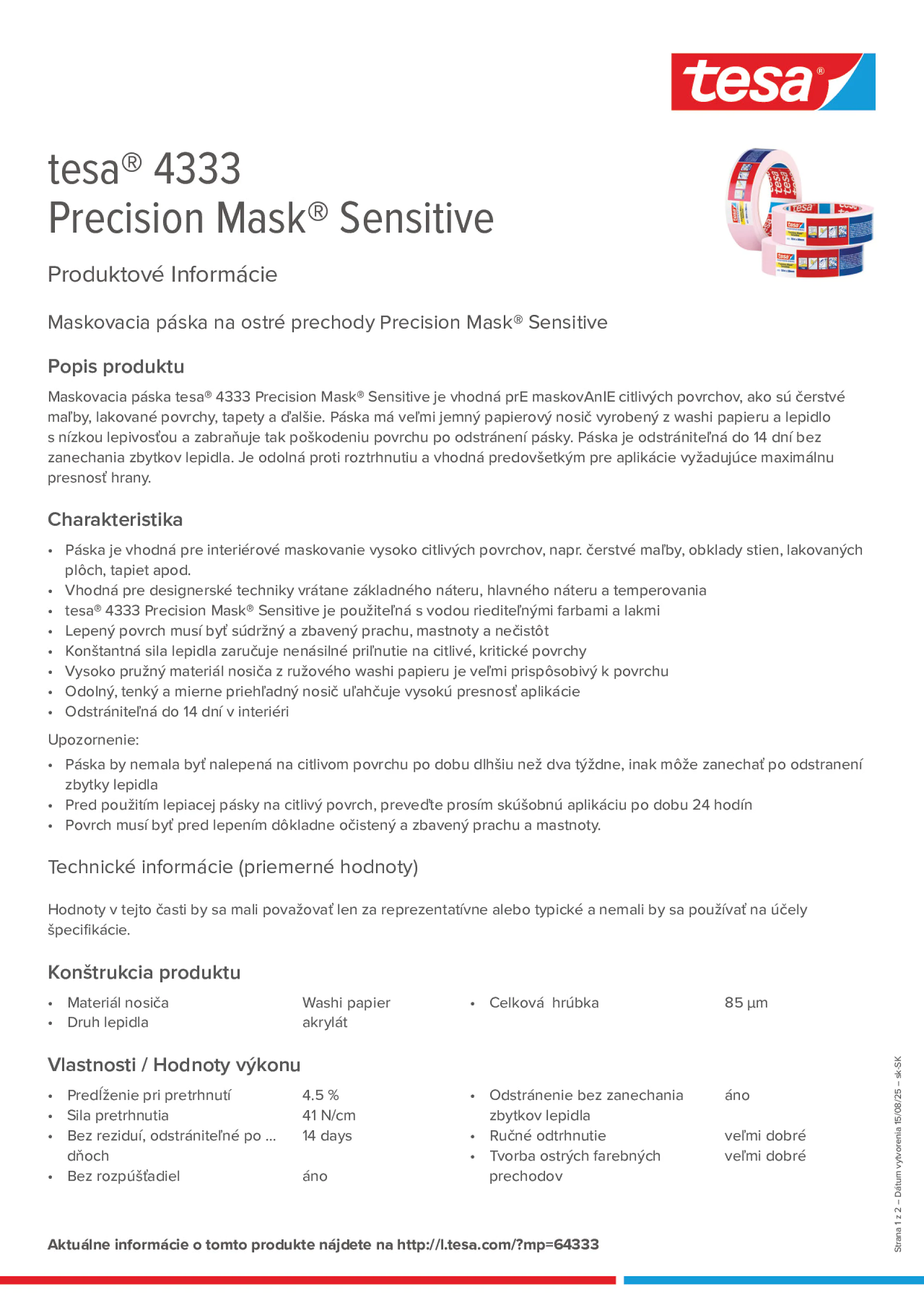 Product information_tesa® 04333_sk-SK