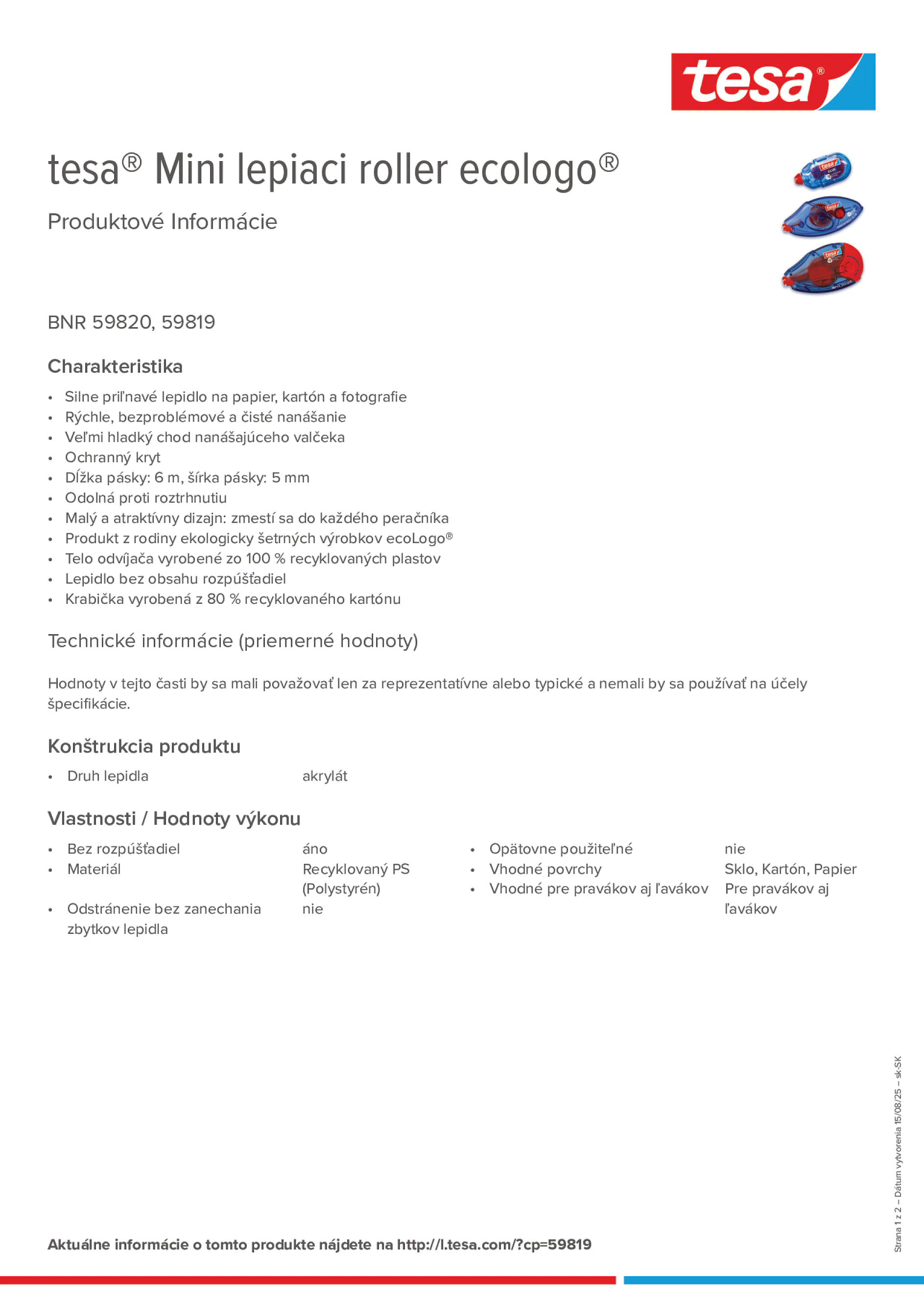 Product information_tesa® 59819_sk-SK
