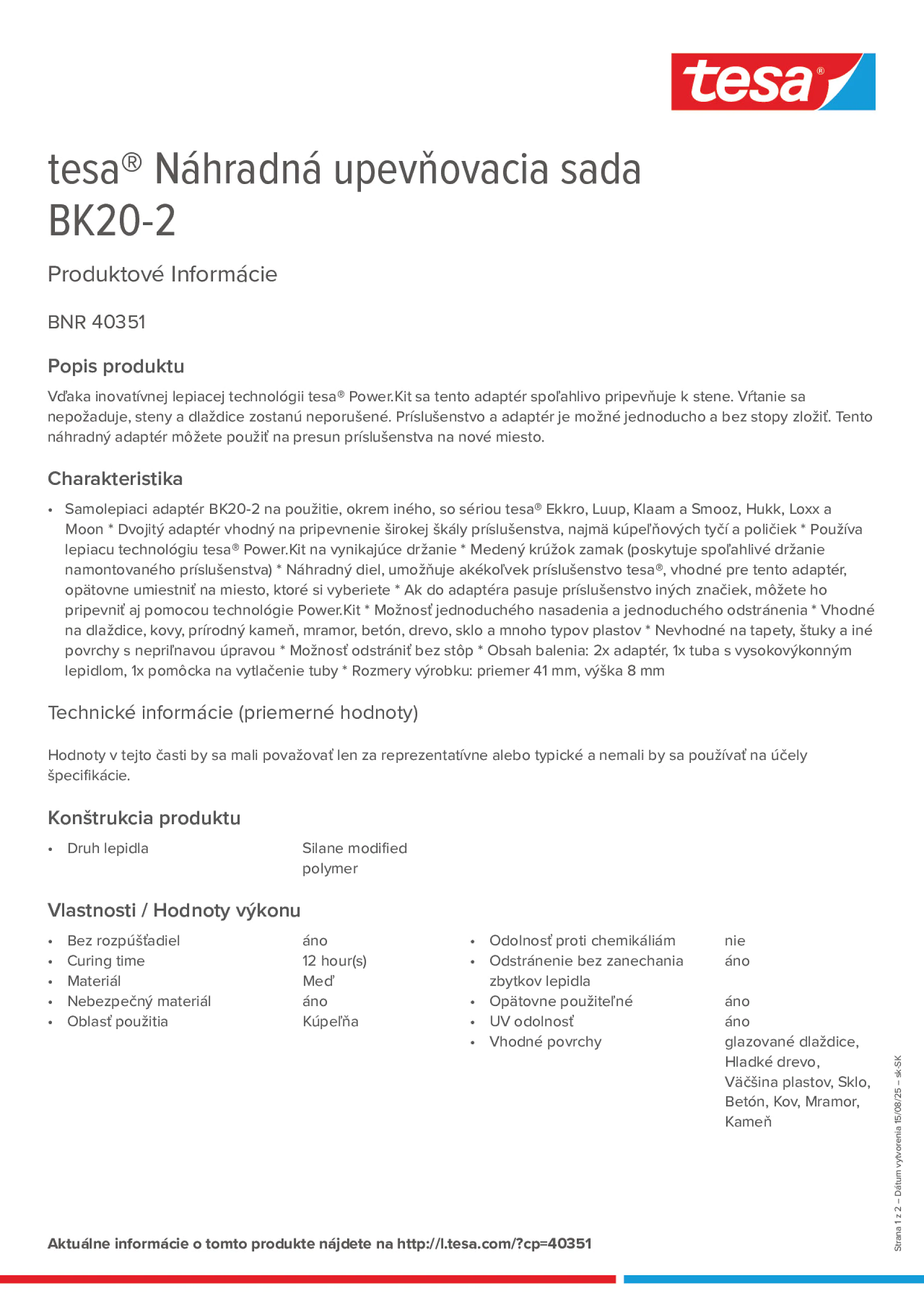 Product information_tesa® 40351_sk-SK