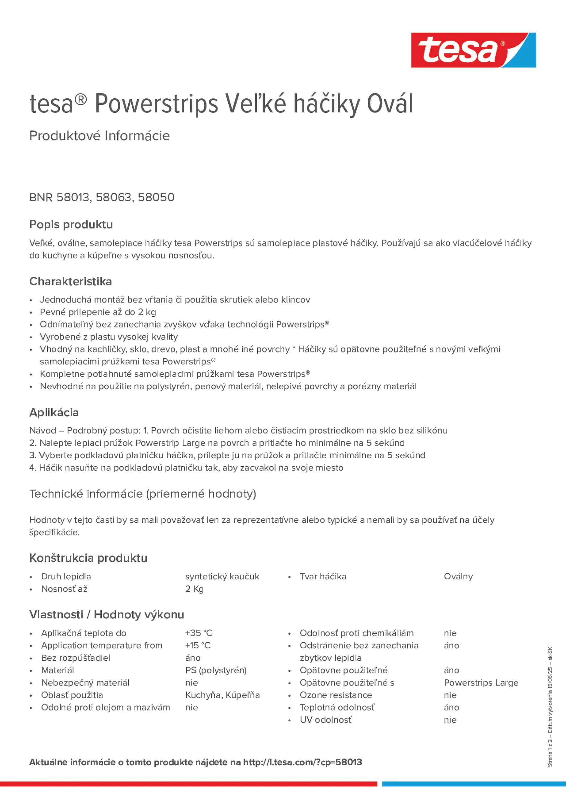 Product information_tesa® Powerstrips 58050_sk-SK