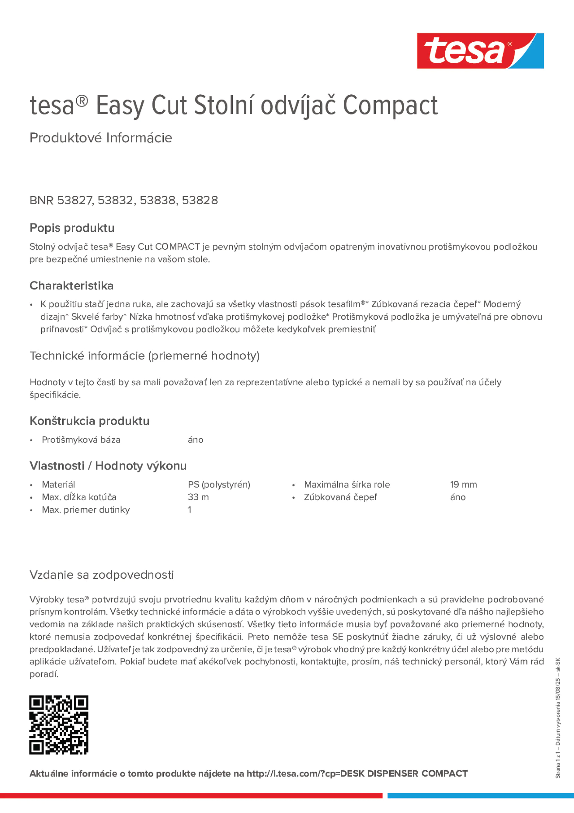 Product information_tesa® Easy Cut 53823_sk-SK