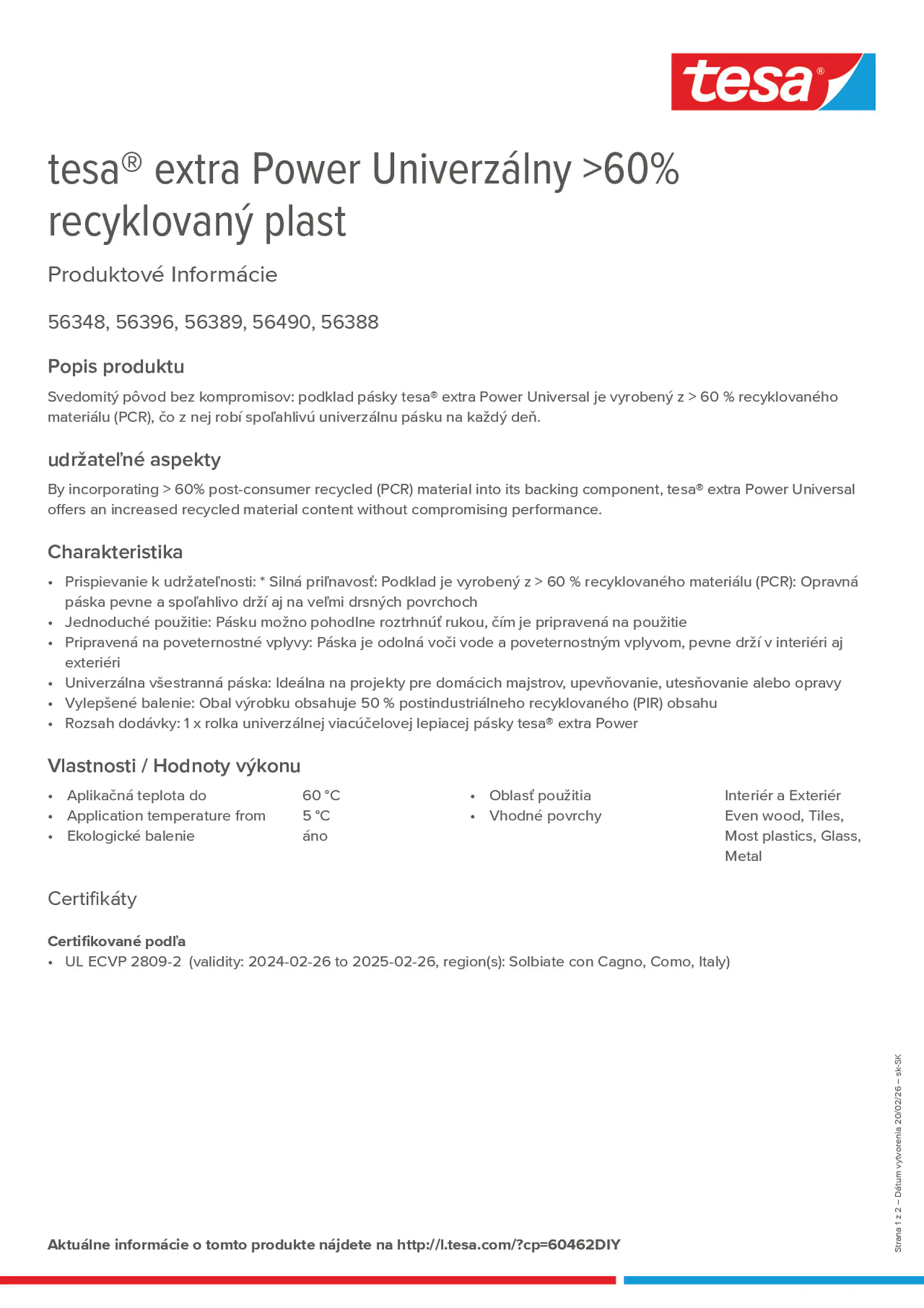 Product information_tesa® extra Power 60462DIY_sk-SK