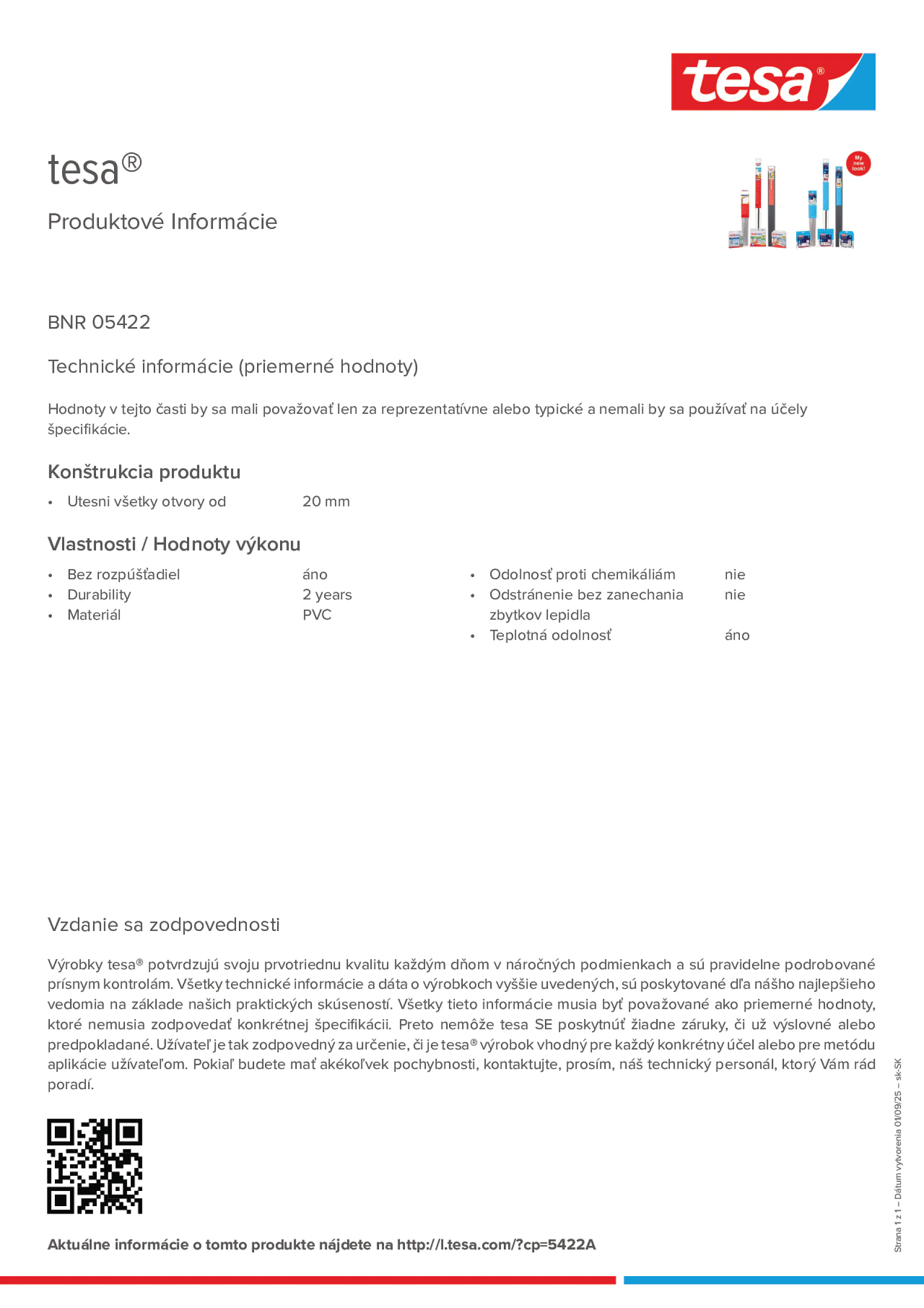 Product information_tesa® 05422_sk-SK