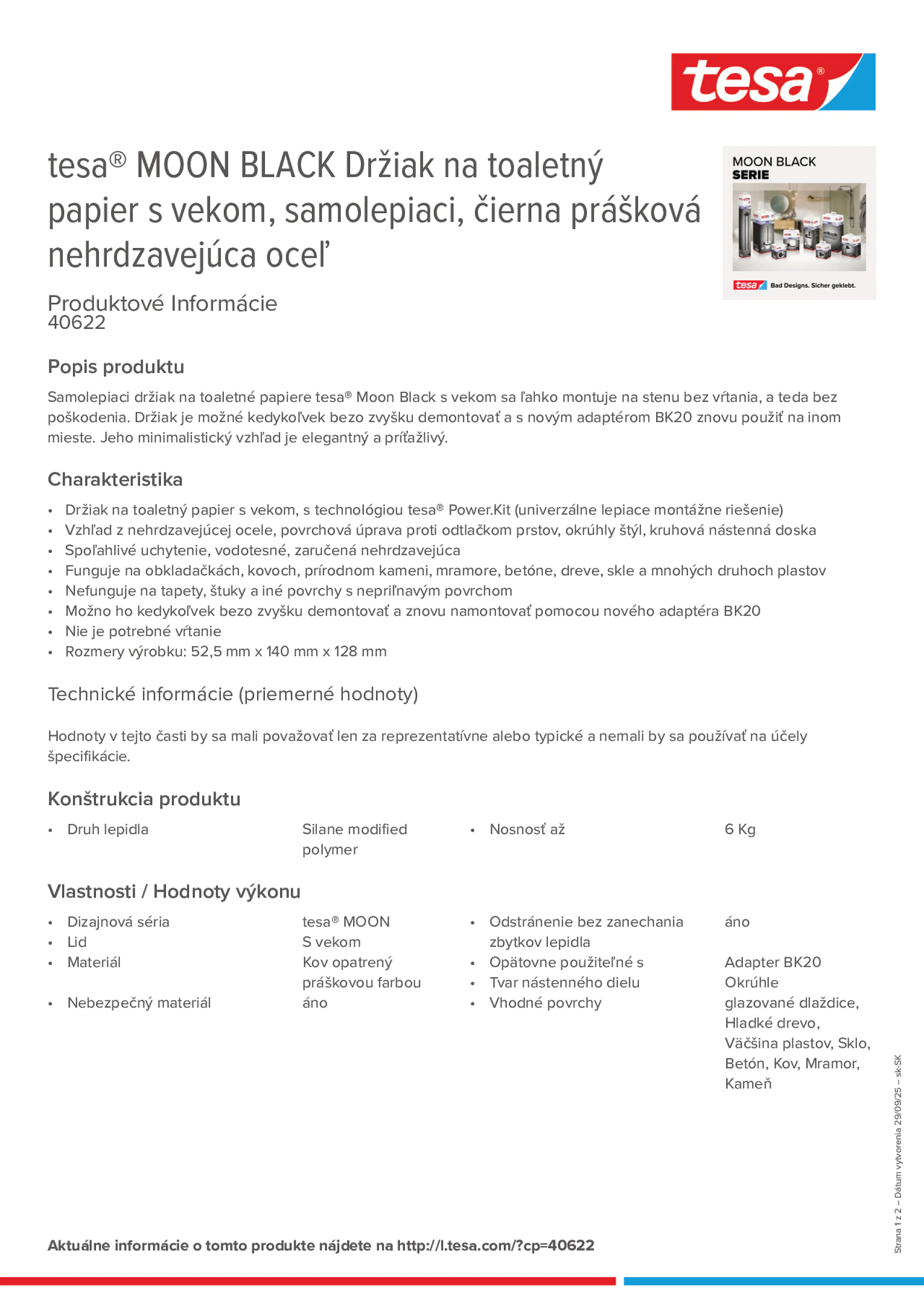 Product information_tesa® 40622_sk-SK