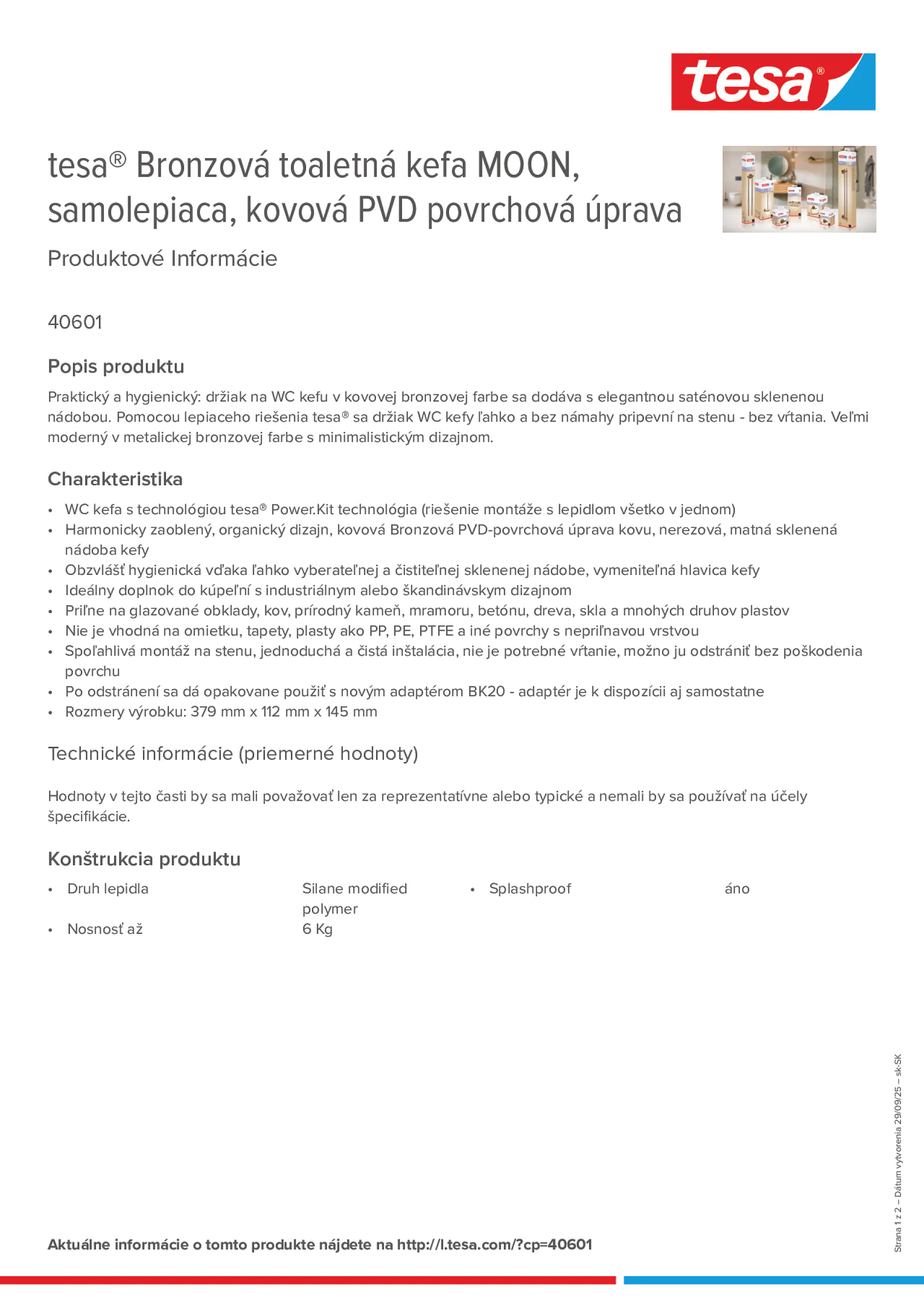 Product information_tesa® 40601_sk-SK