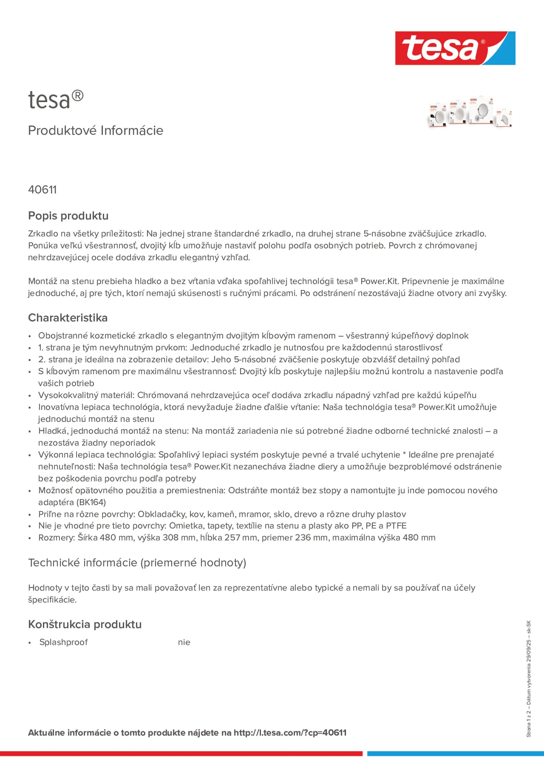 Product information_tesa® 40611_sk-SK