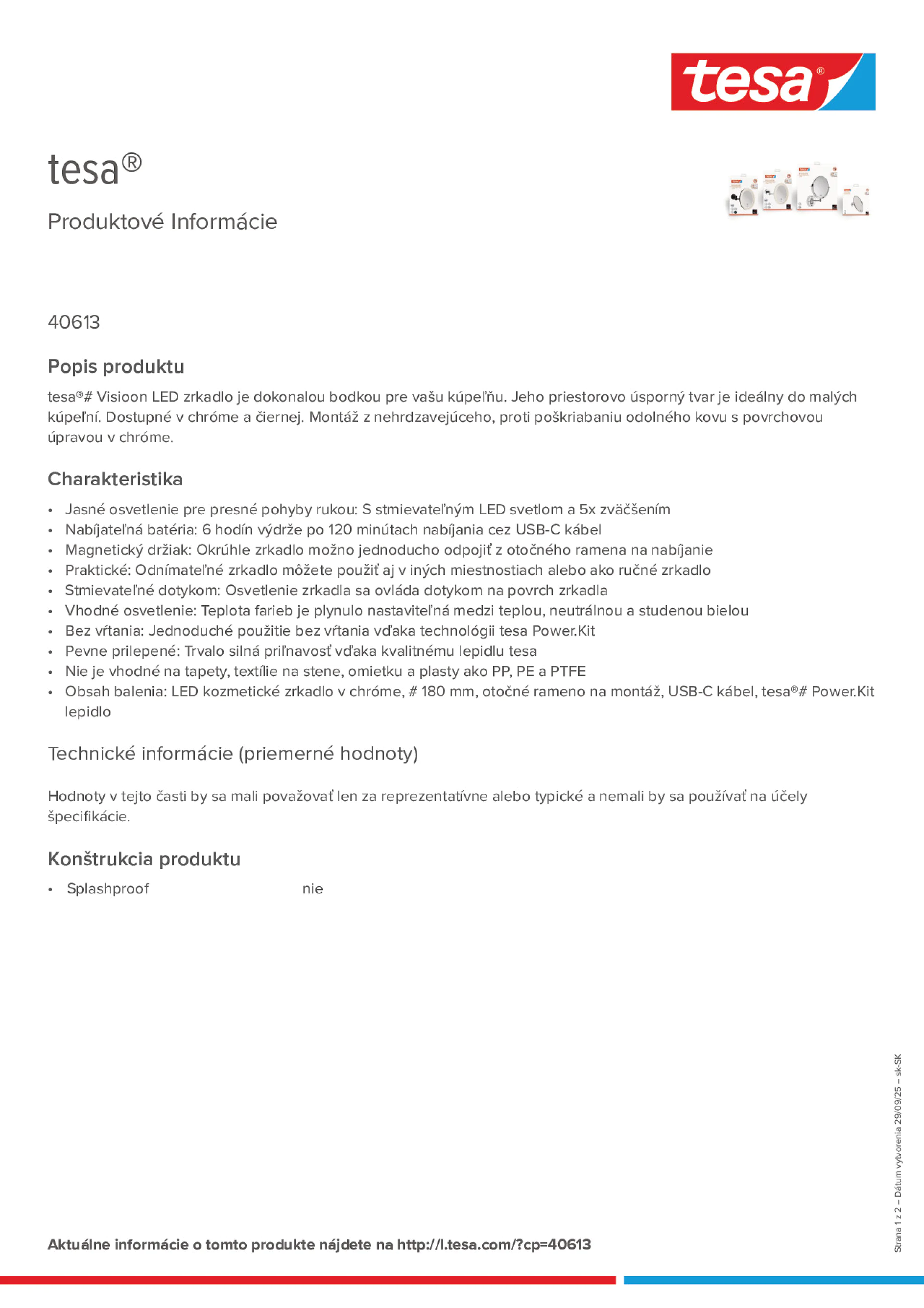 Product information_tesa® 40613_sk-SK