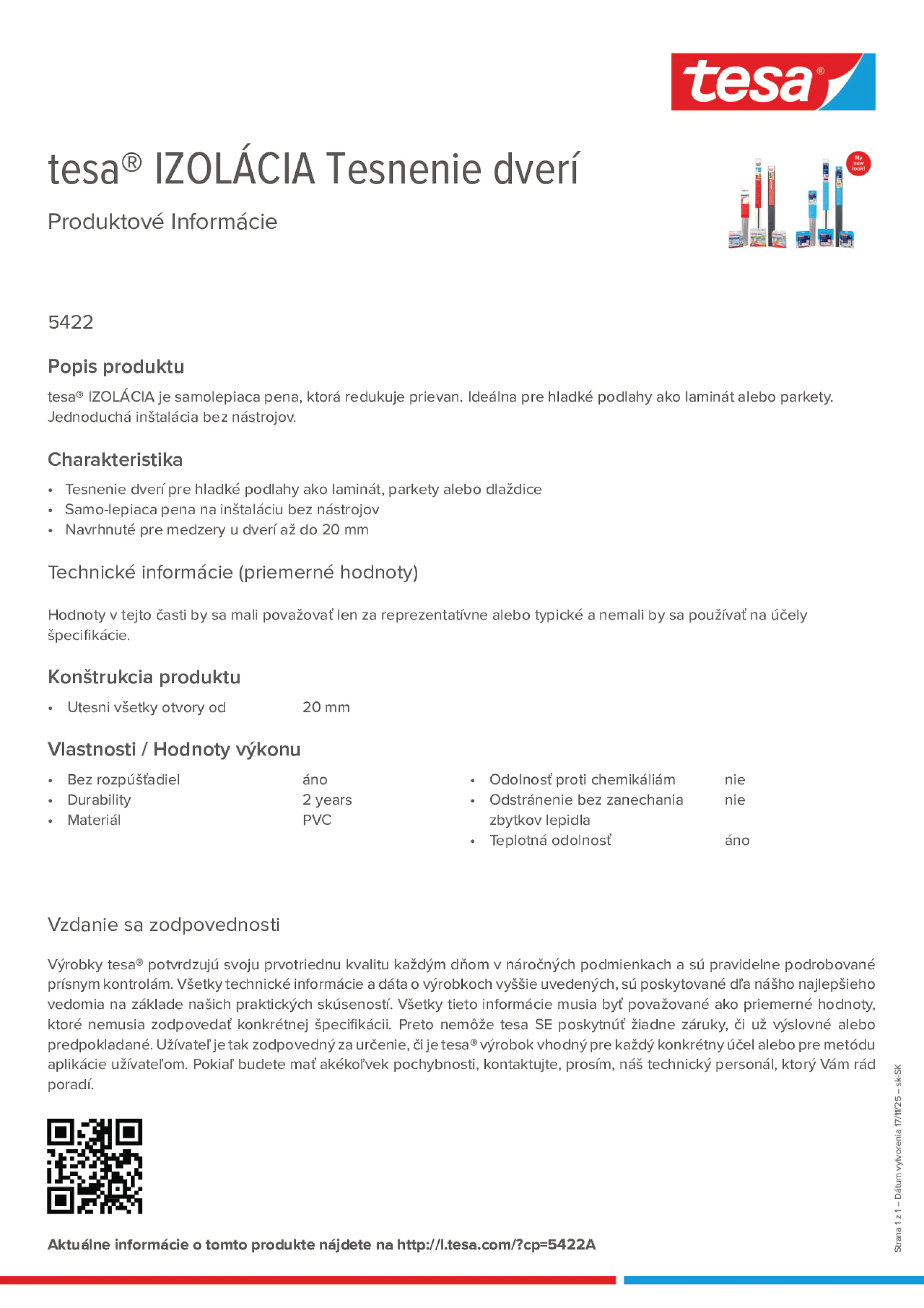 Product information_tesa® 05422_sk-SK