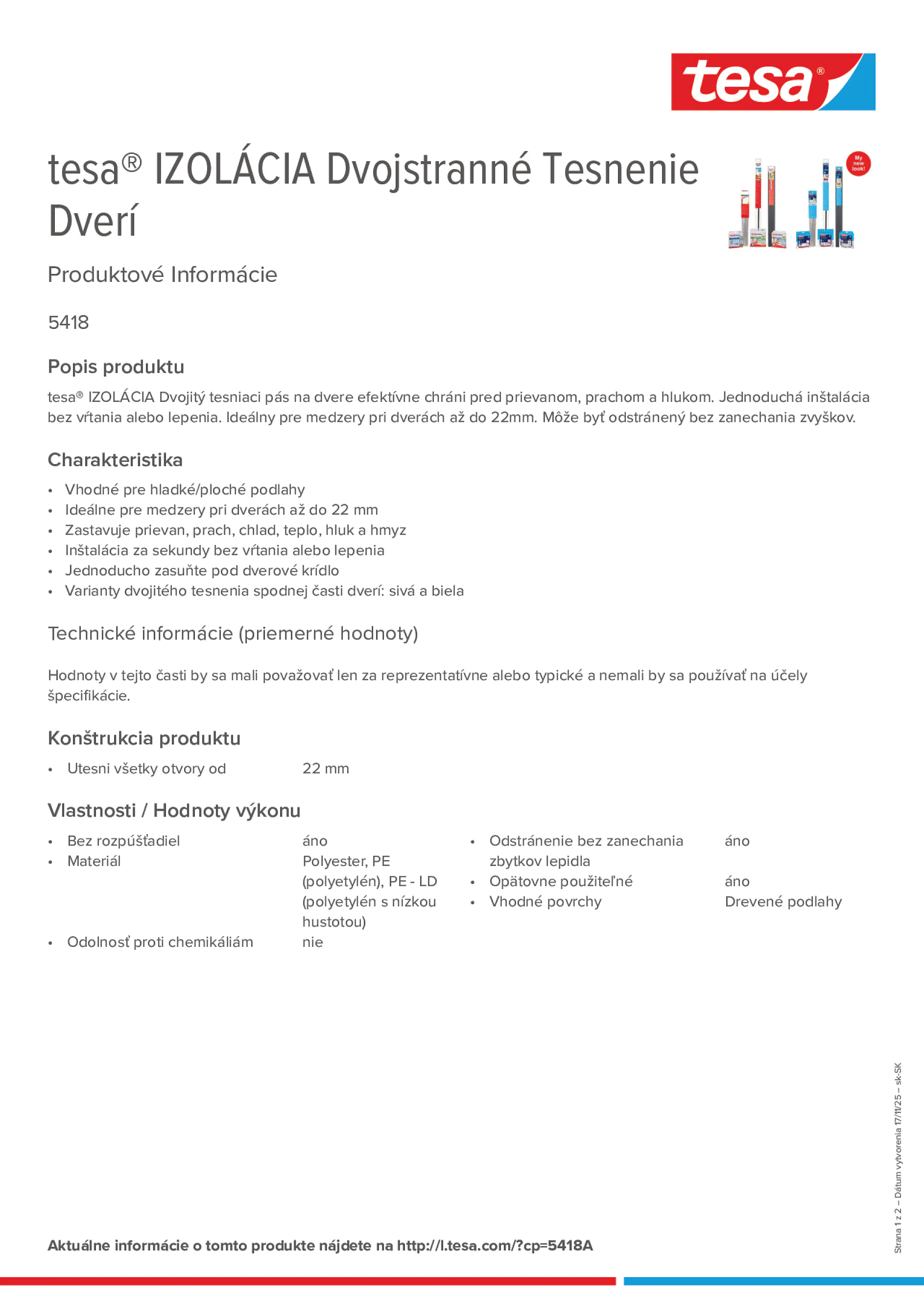 Product information_tesa® 05418_sk-SK