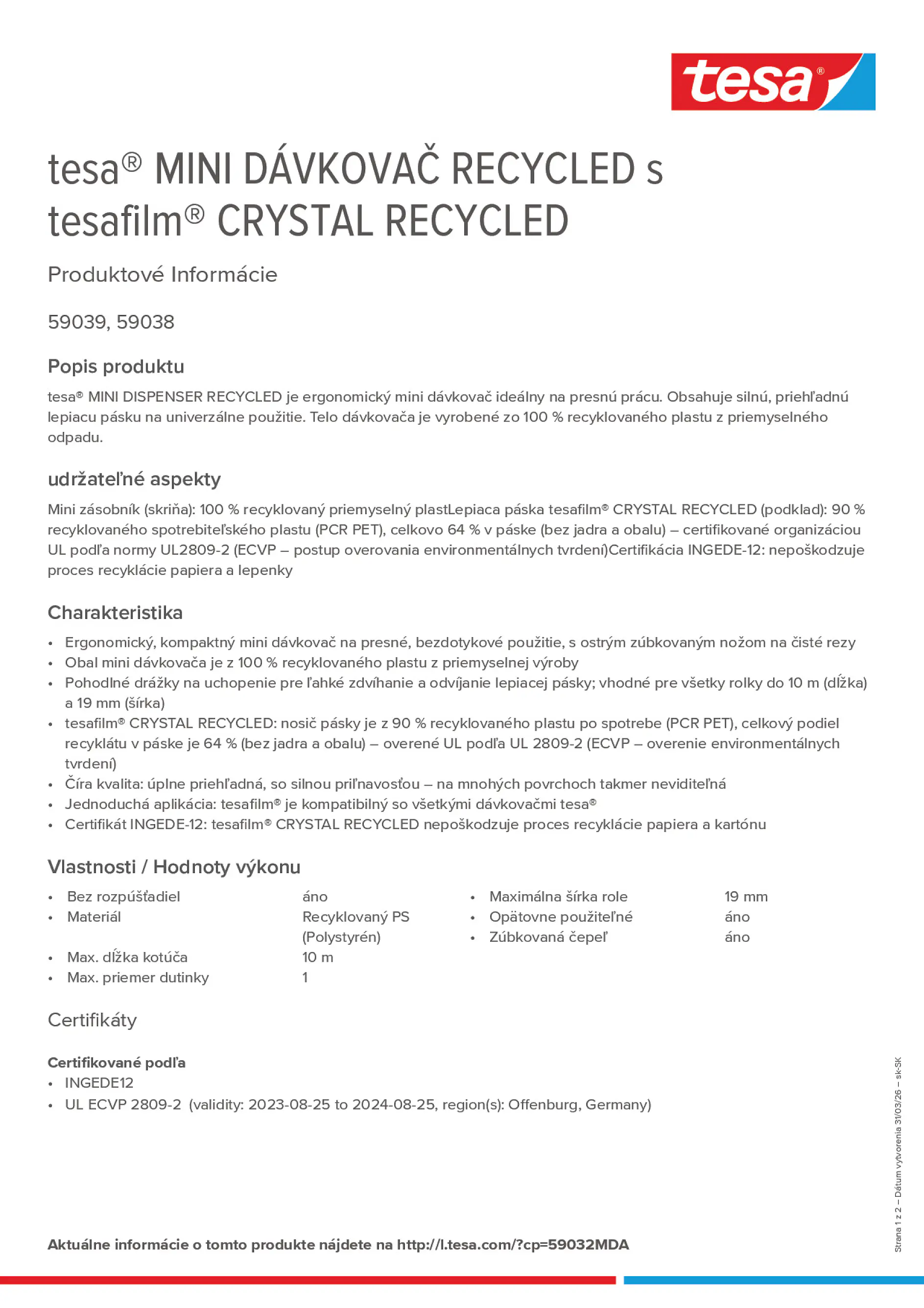 Product information_tesa® 59032MDA_sk-SK