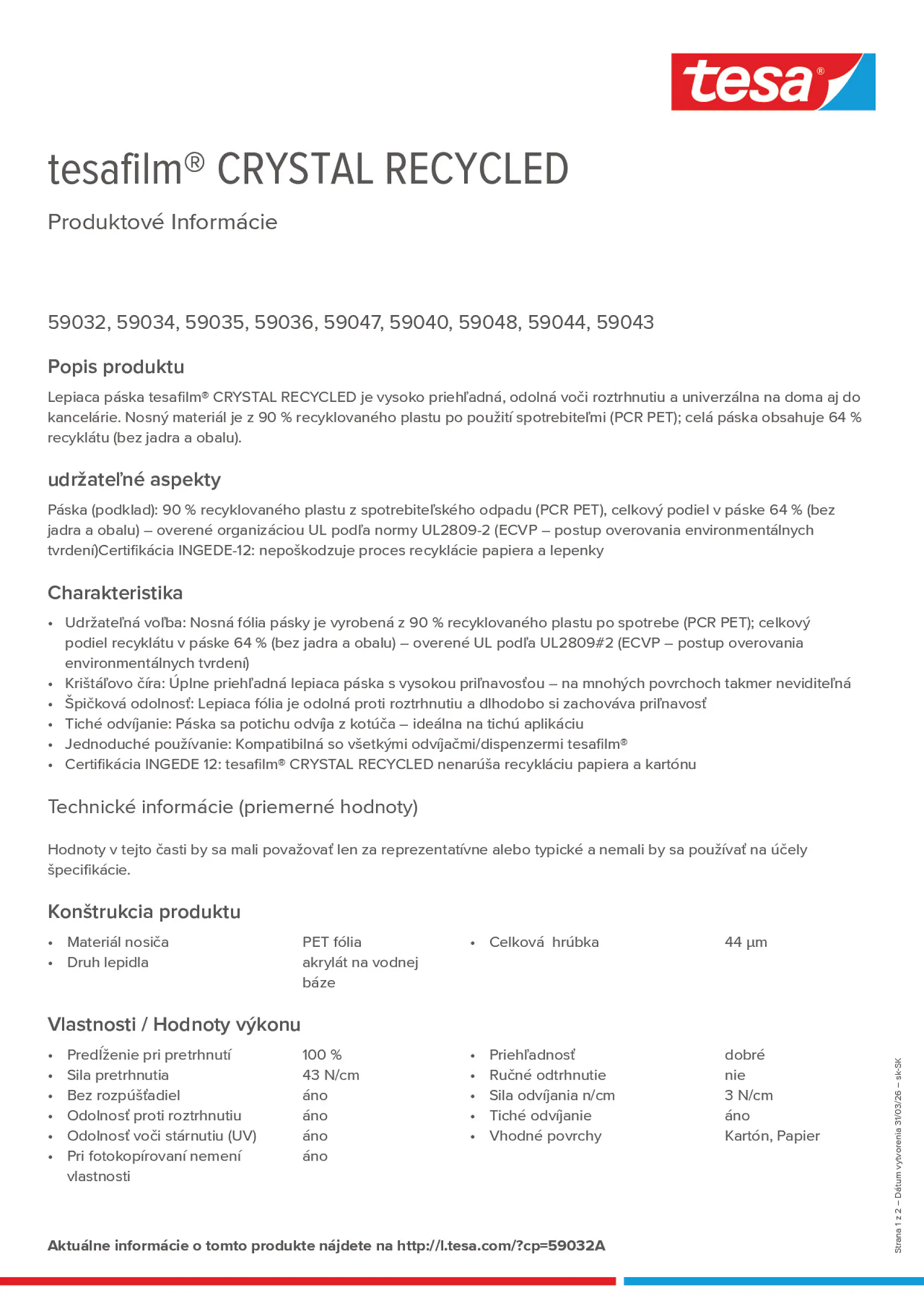 Product information_tesafilm® 59032A_sk-SK