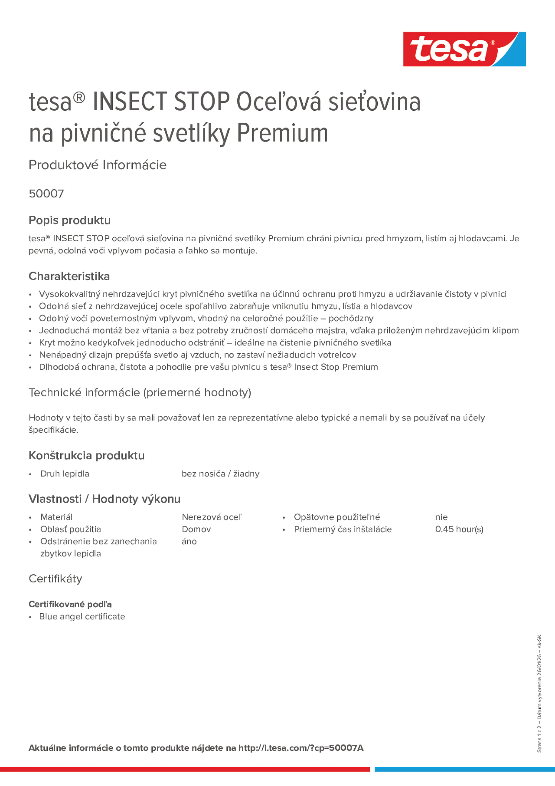 Product information_tesa® 50007_sk-SK