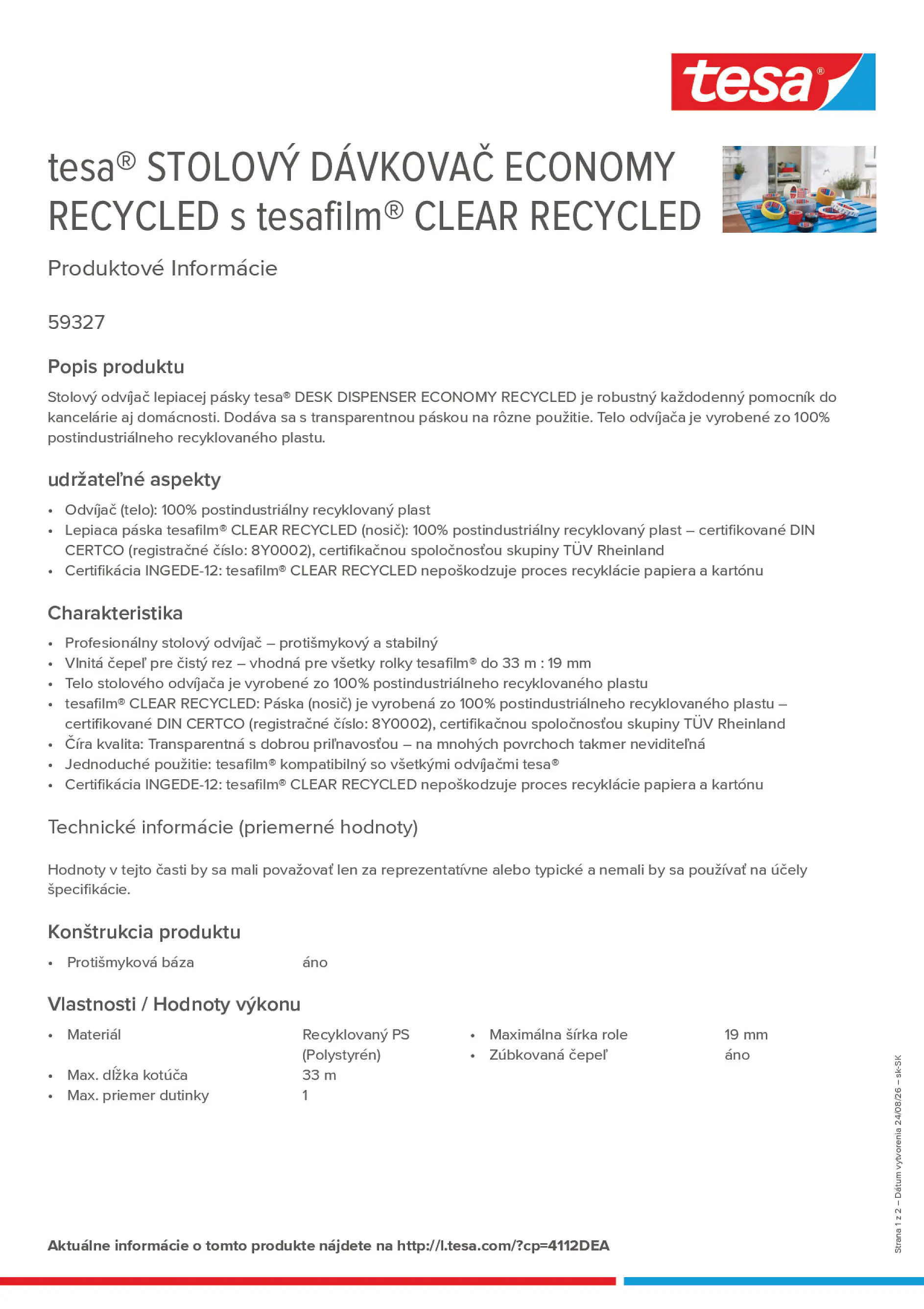 Product information_tesa® 4112DEA_sk-SK