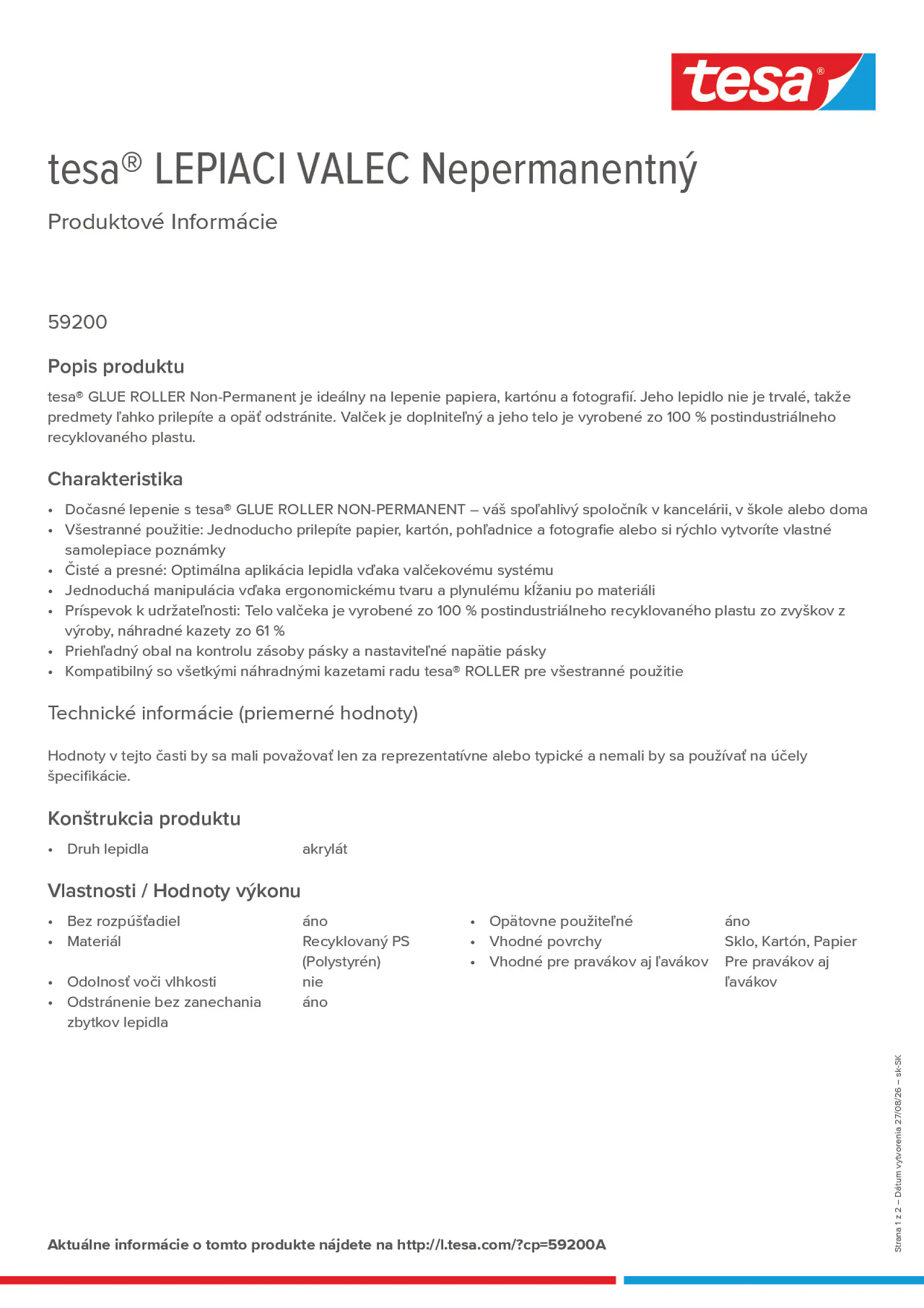 Product information_tesa® 59200A_sk-SK