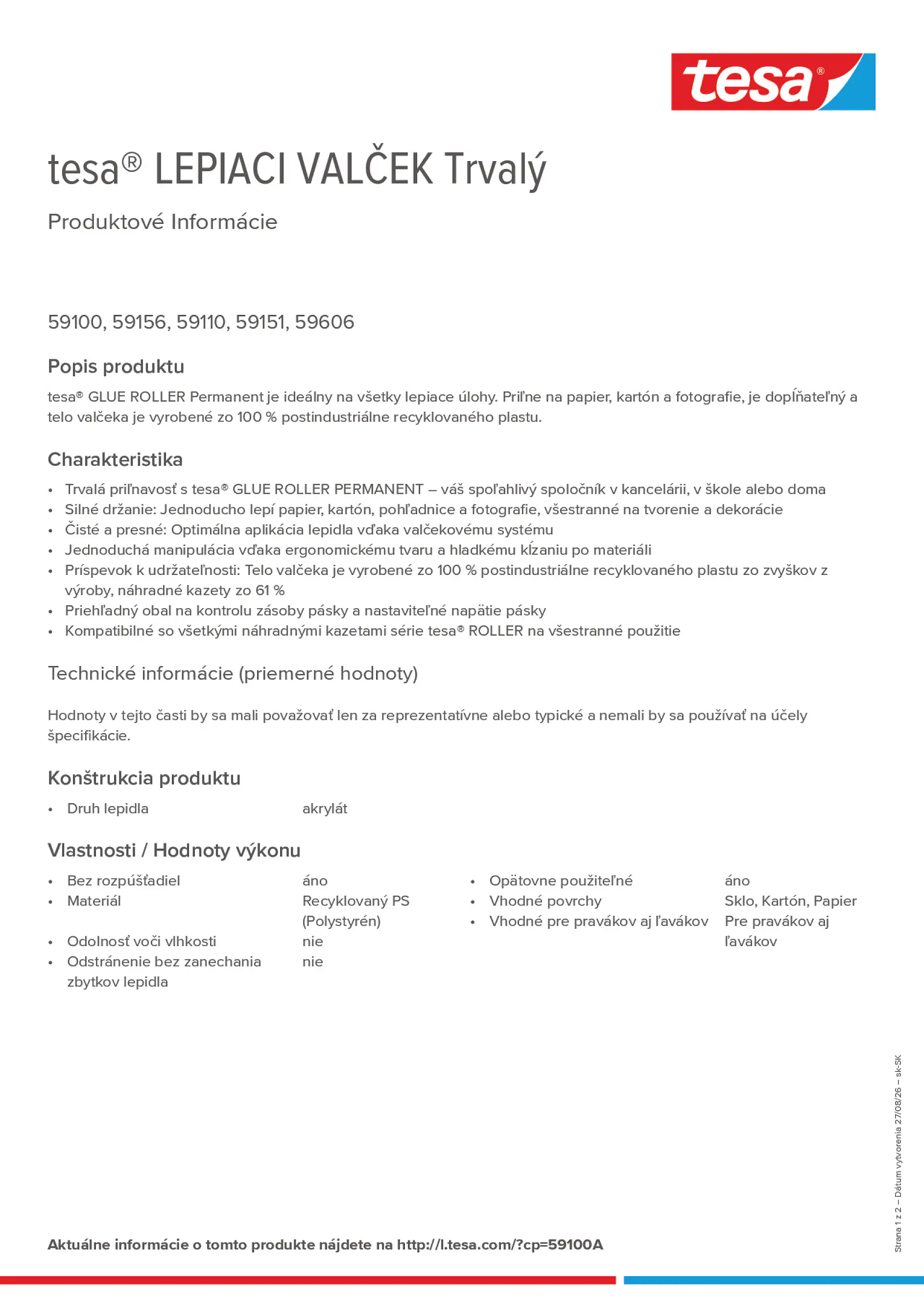 Product information_tesa® 59100A_sk-SK