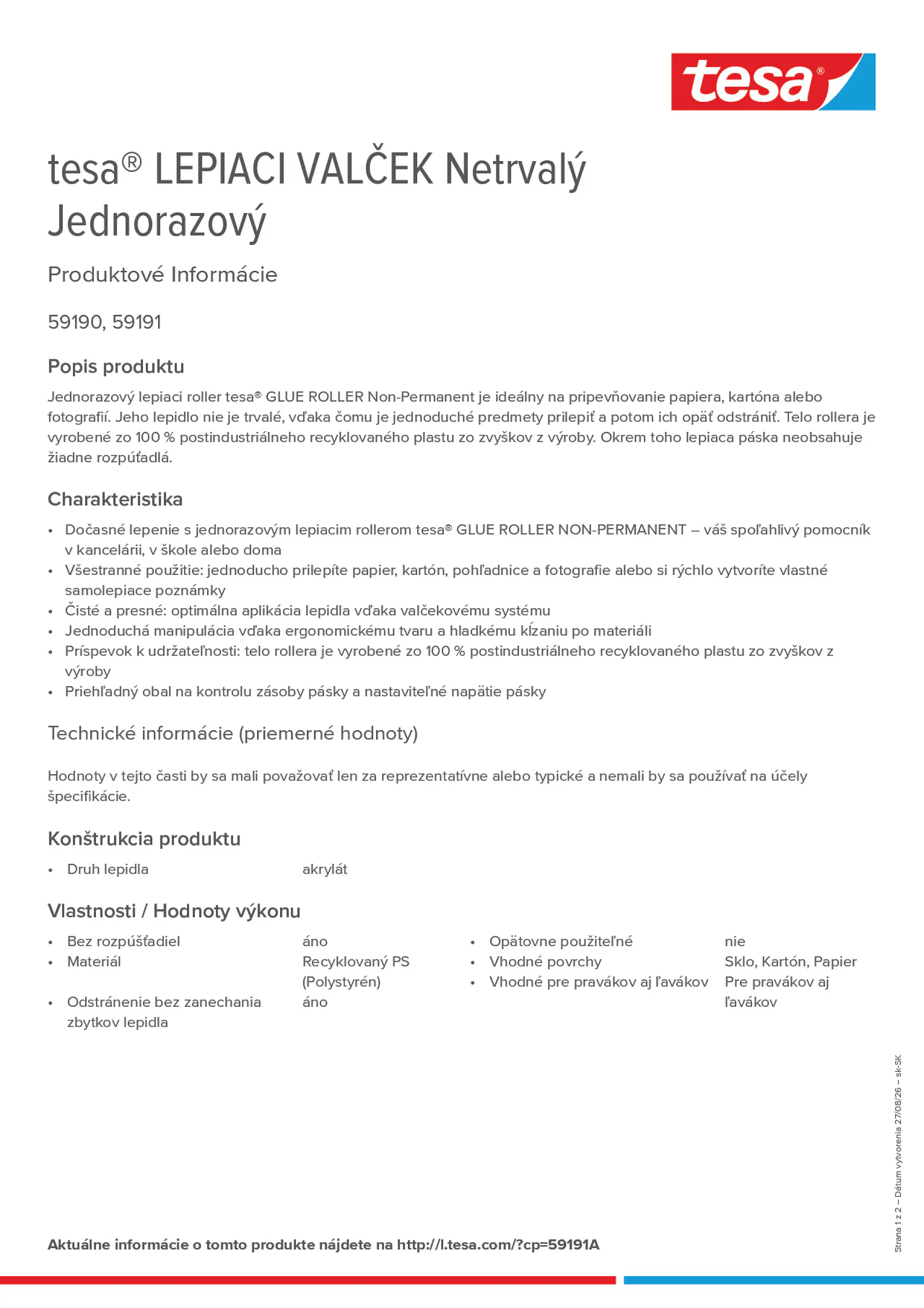 Product information_tesa® 59191A_sk-SK