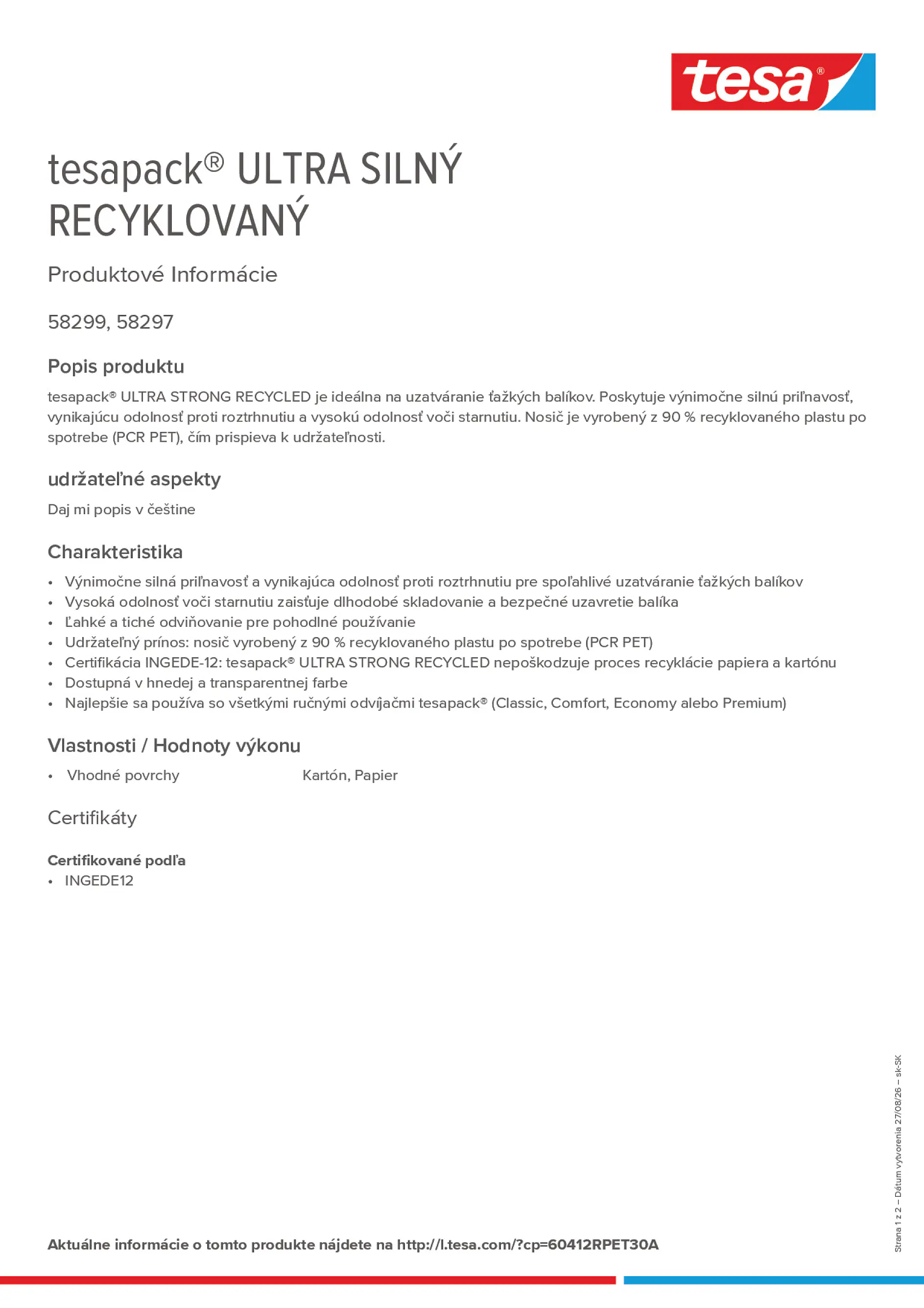 Product information_tesapack® 60412RPET30A_sk-SK