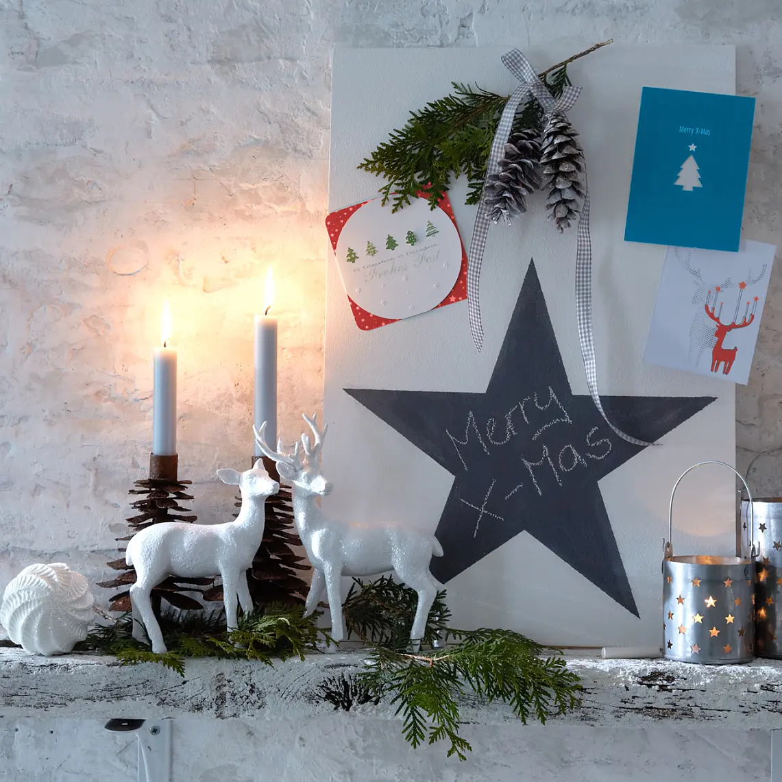 Visningstavla för julkort från din familj och dina vänner