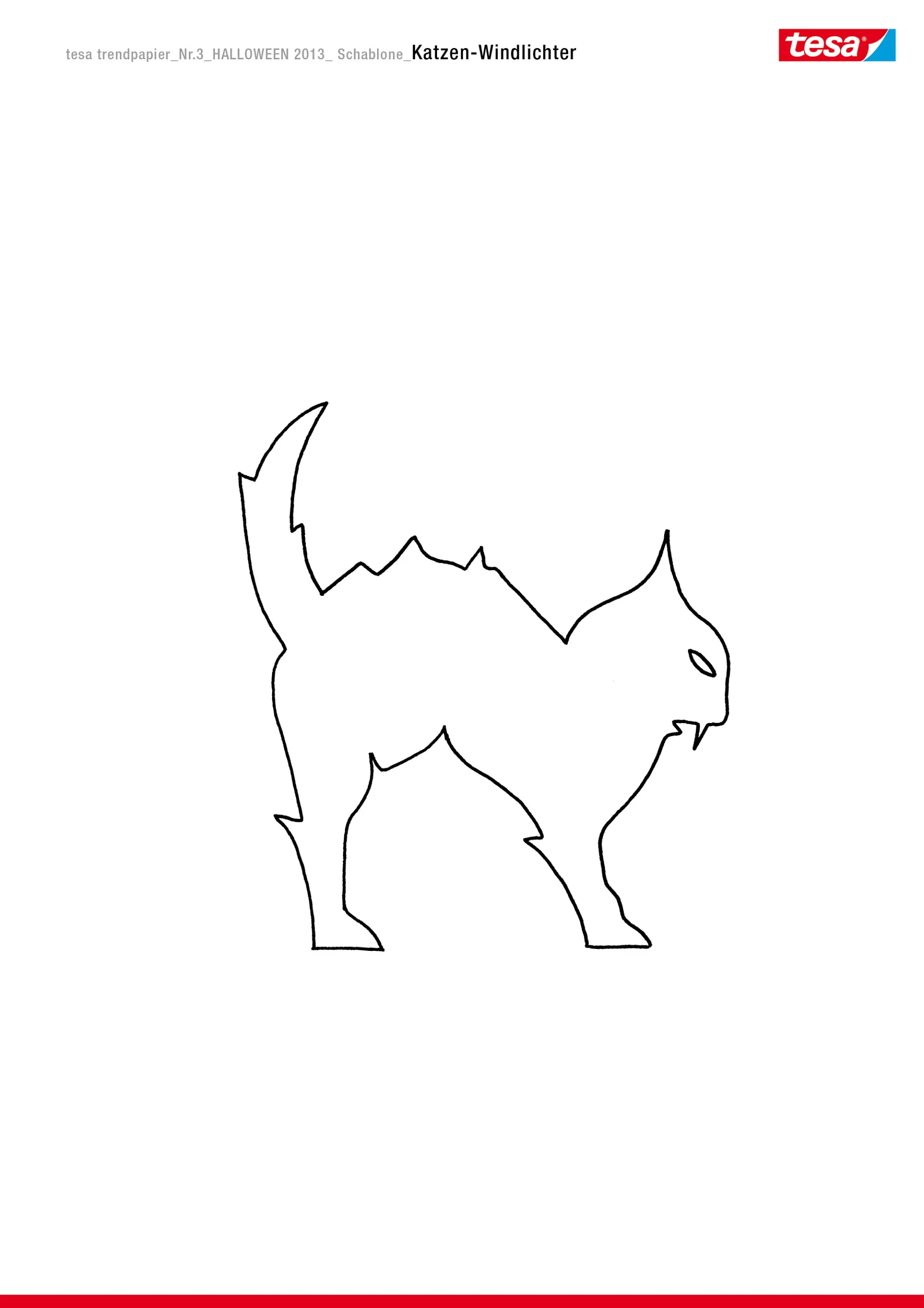 Ladda ner mallen för din svarta katt här och skapa din egen Halloween Catty Candlelight.