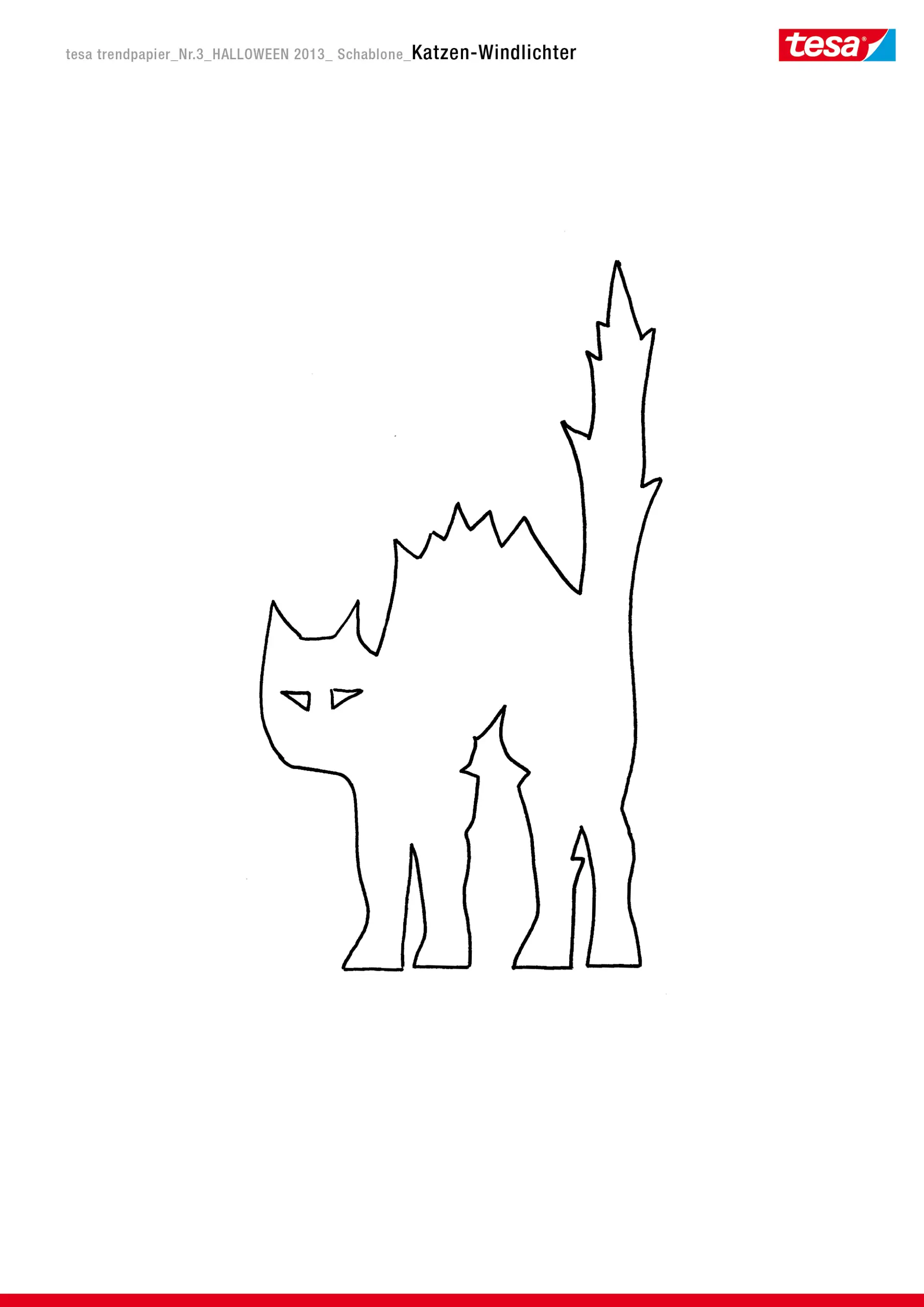 Ladda ner mallen för din svarta katt här för att skapa din egen Halloween Catty Candlelight.