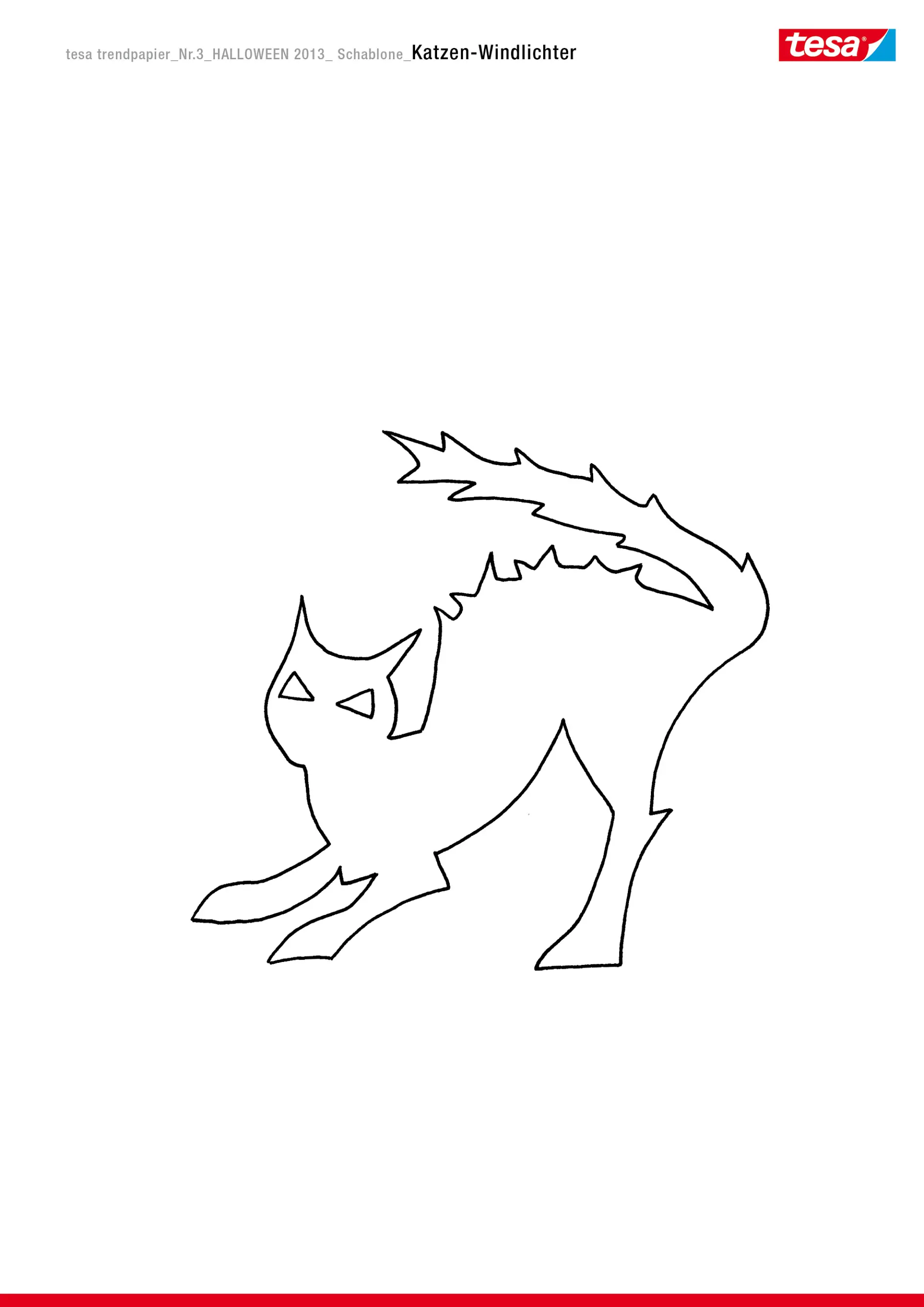 Ladda ner mallen för din svarta katt här för att skapa din egen Halloween Catty Candlelight.