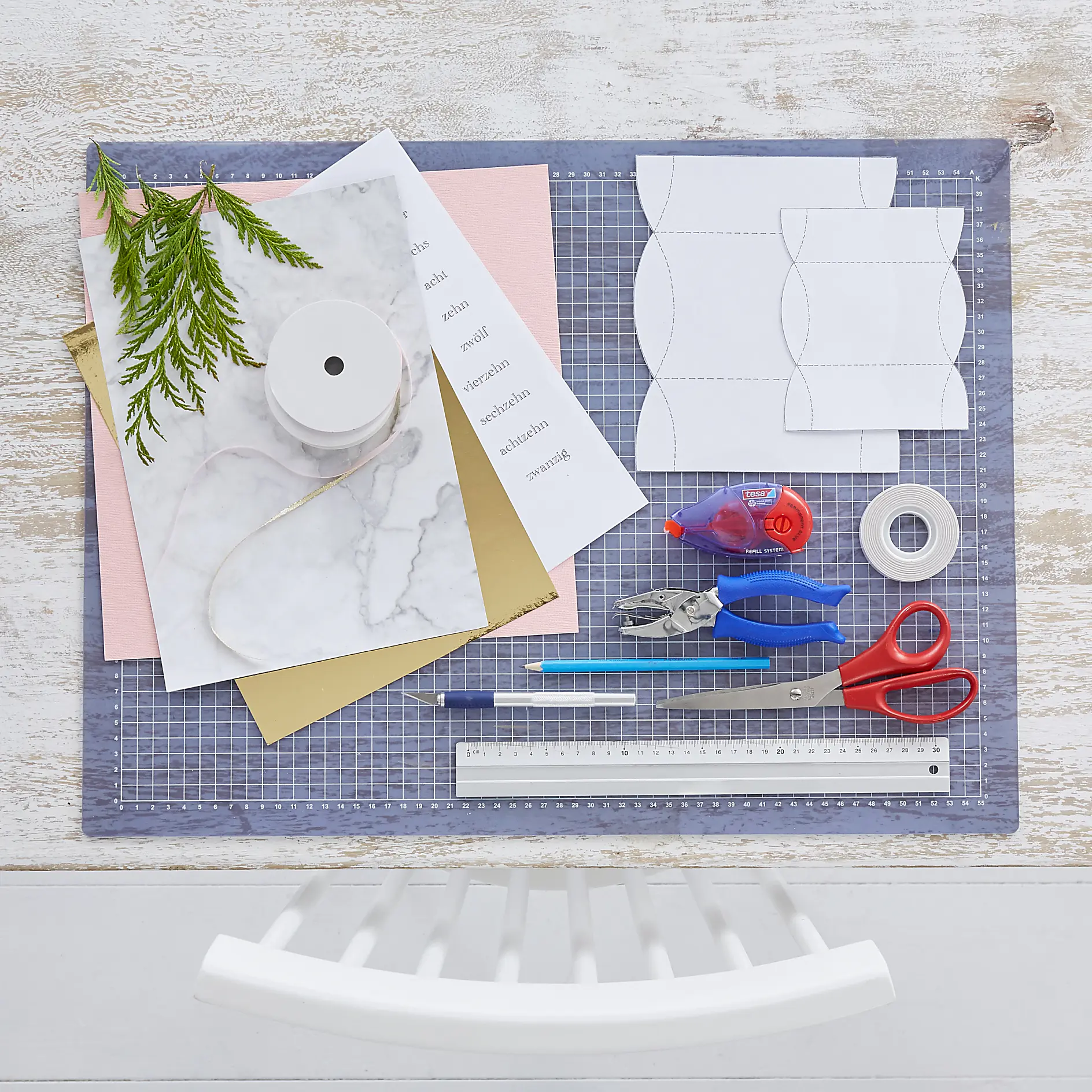 DIY vikbar julkalender steg 1