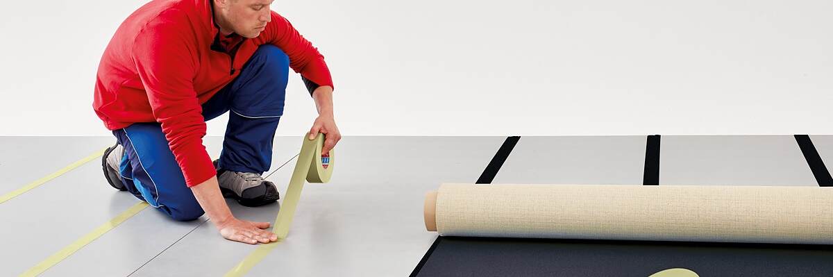 Montering av mattor med tesa® 5938 Avtagbar Svart Mattejp