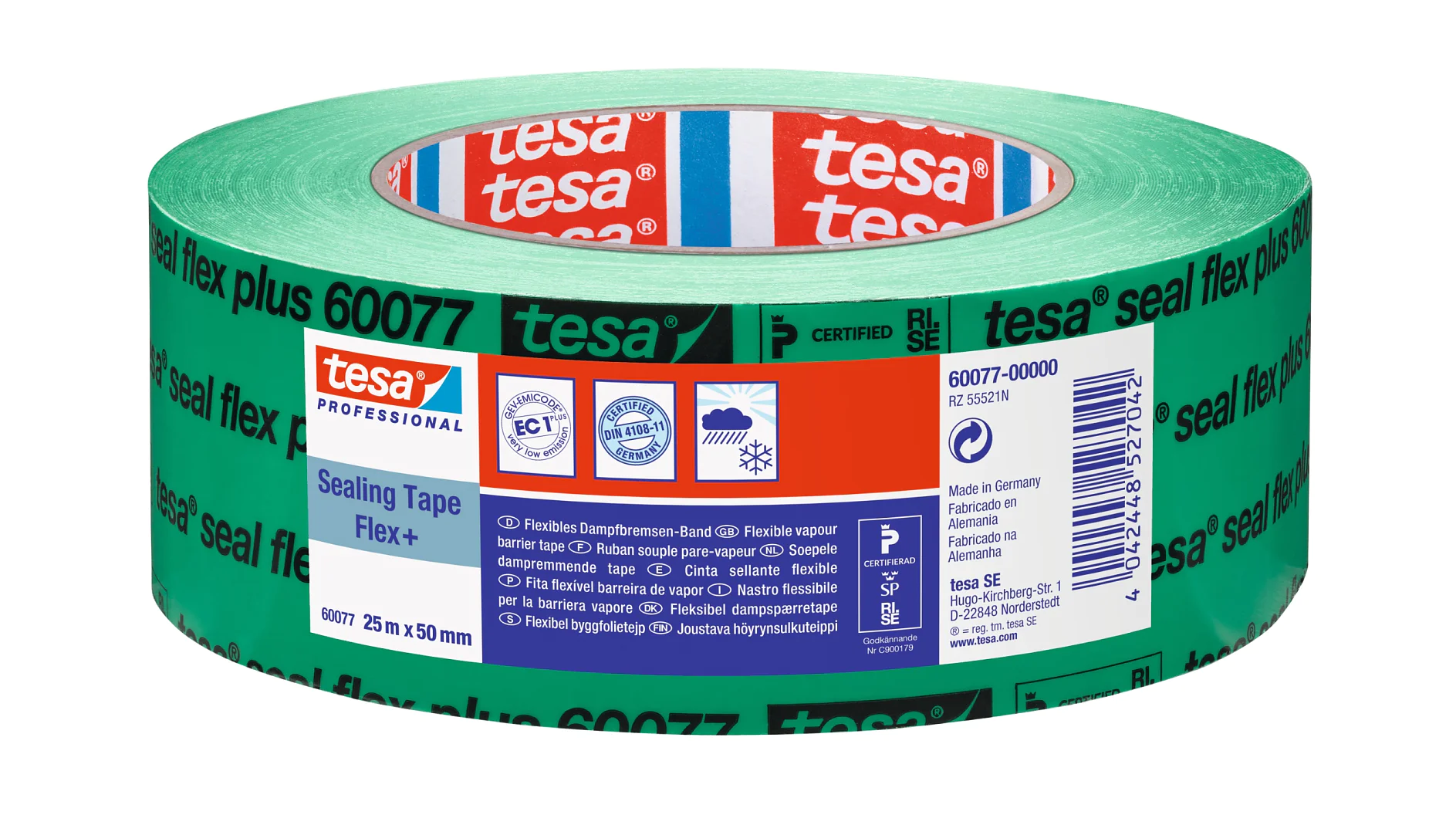 tesa 60077 Seal Flex + Byggtätningstejp för överlappande ångspärrsfolier