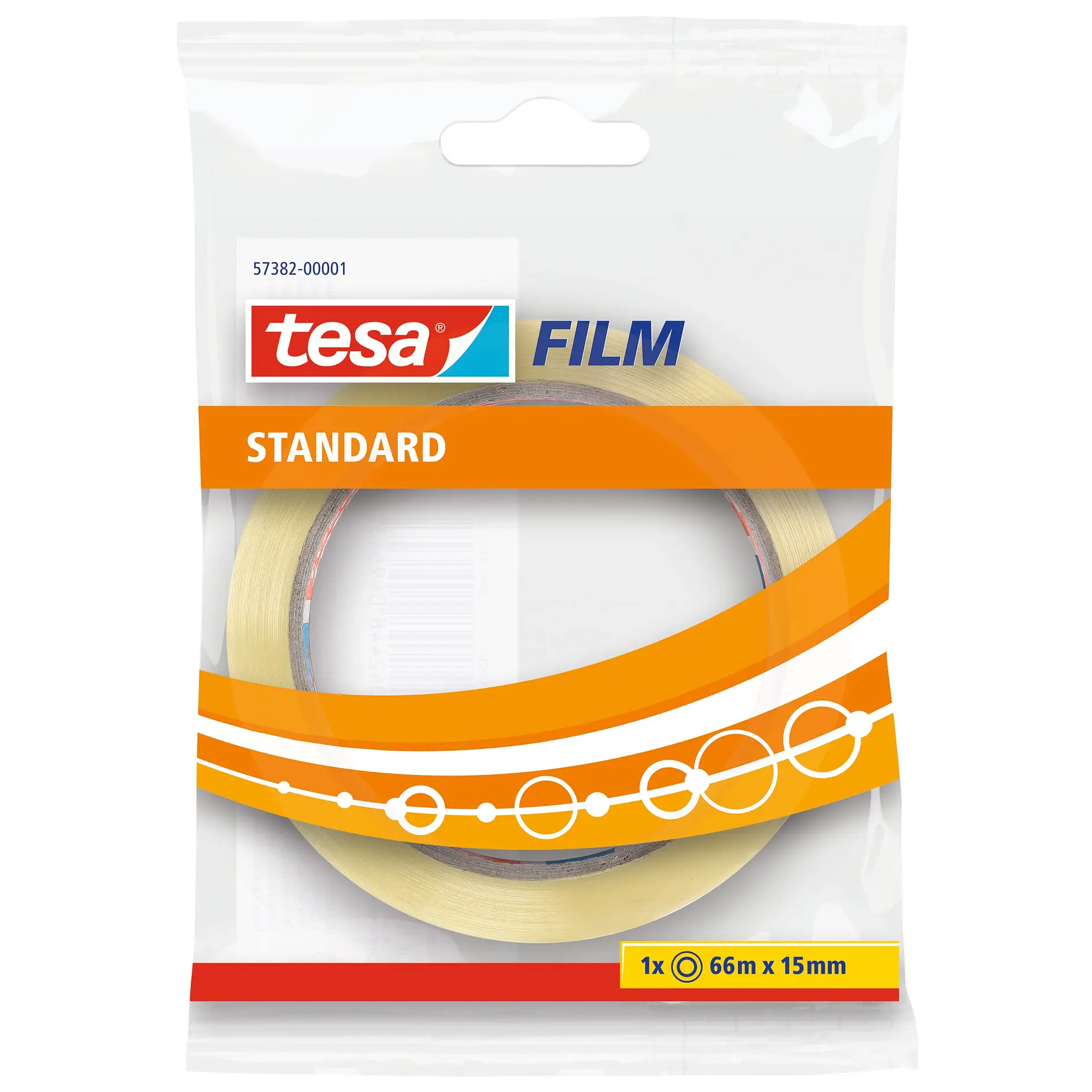 [en-en] 1 x tesafilm Standard 66m x 15mm, Hanging Flowpack