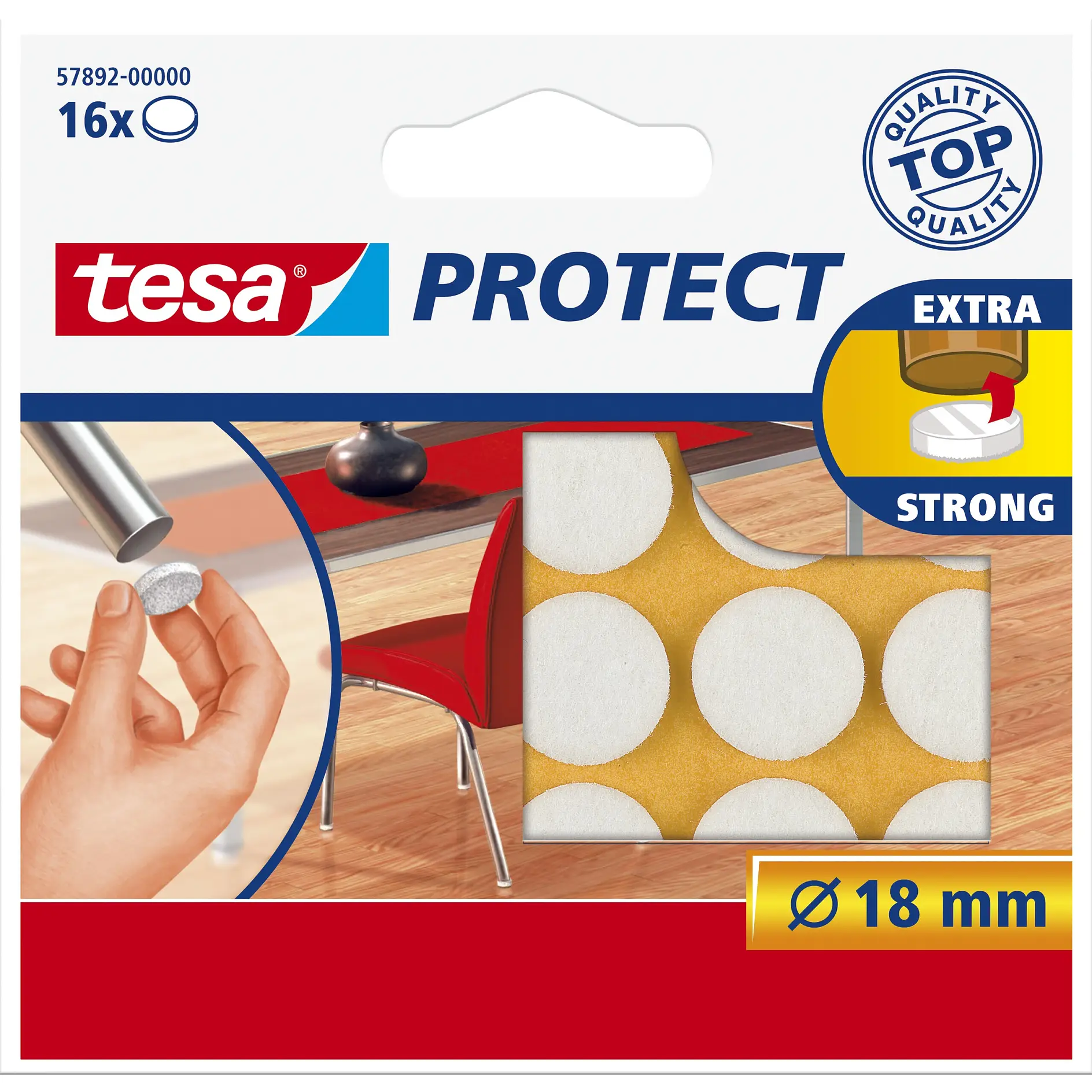 [en-en] tesa Protect felts,white,round,18mmØ