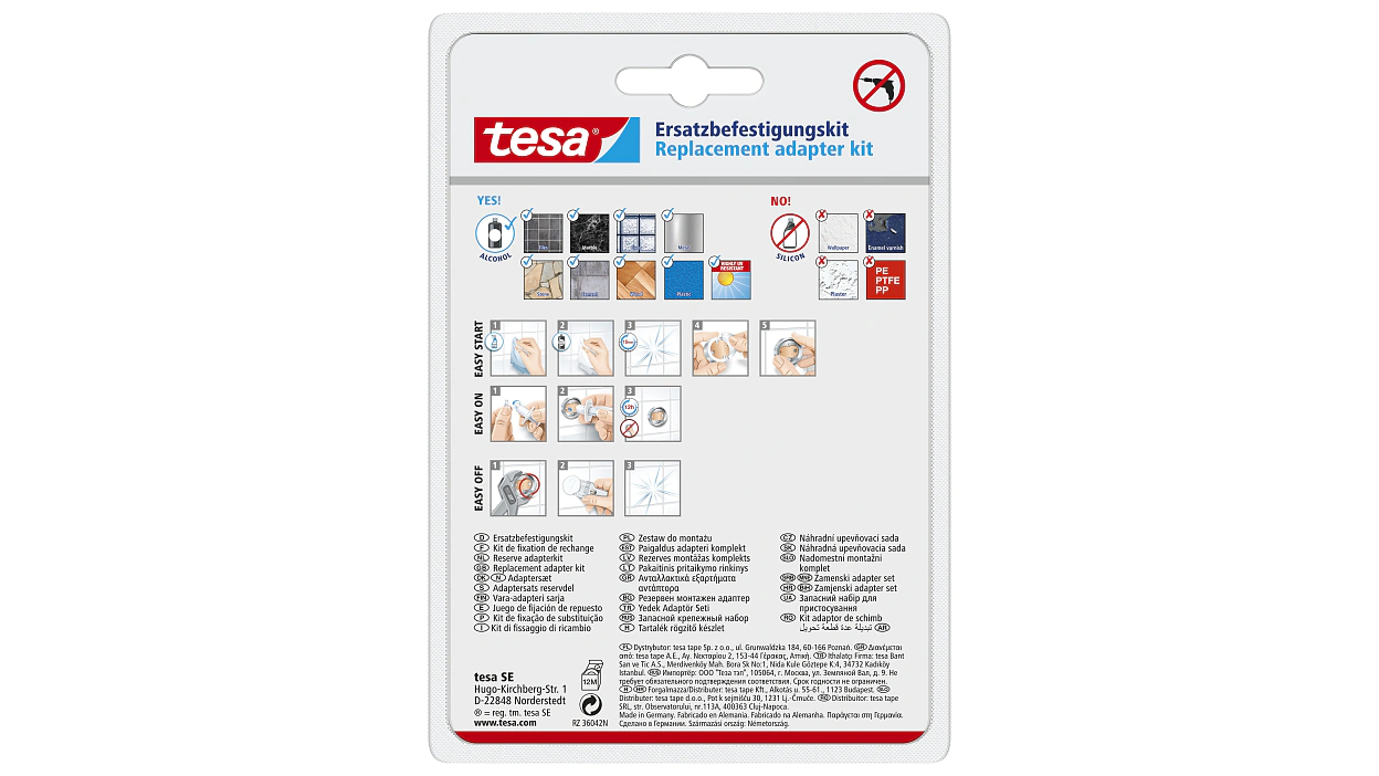 [en-en]&nbsp;tesa Bath Spare Adapter Kit with glue applicator, back